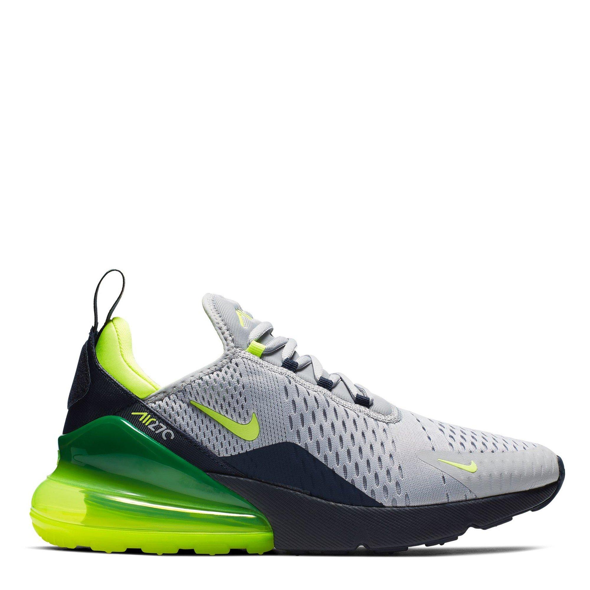 Nike Men's Air Max 270 Shoes - Grey/Volt - 9 (44)