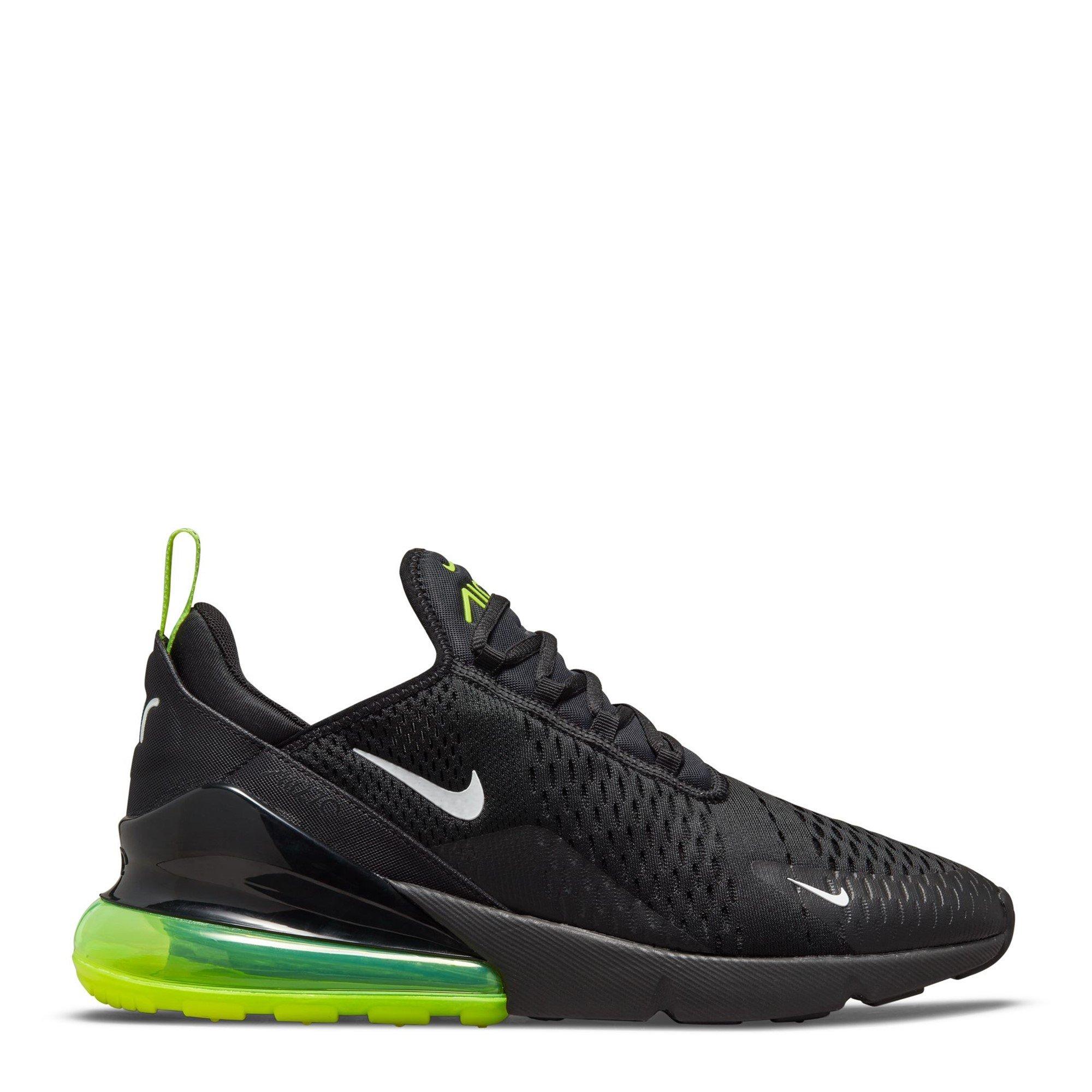 Nike Men's Air Max 270 Trainers - Black/Volt - 12 (47.5)