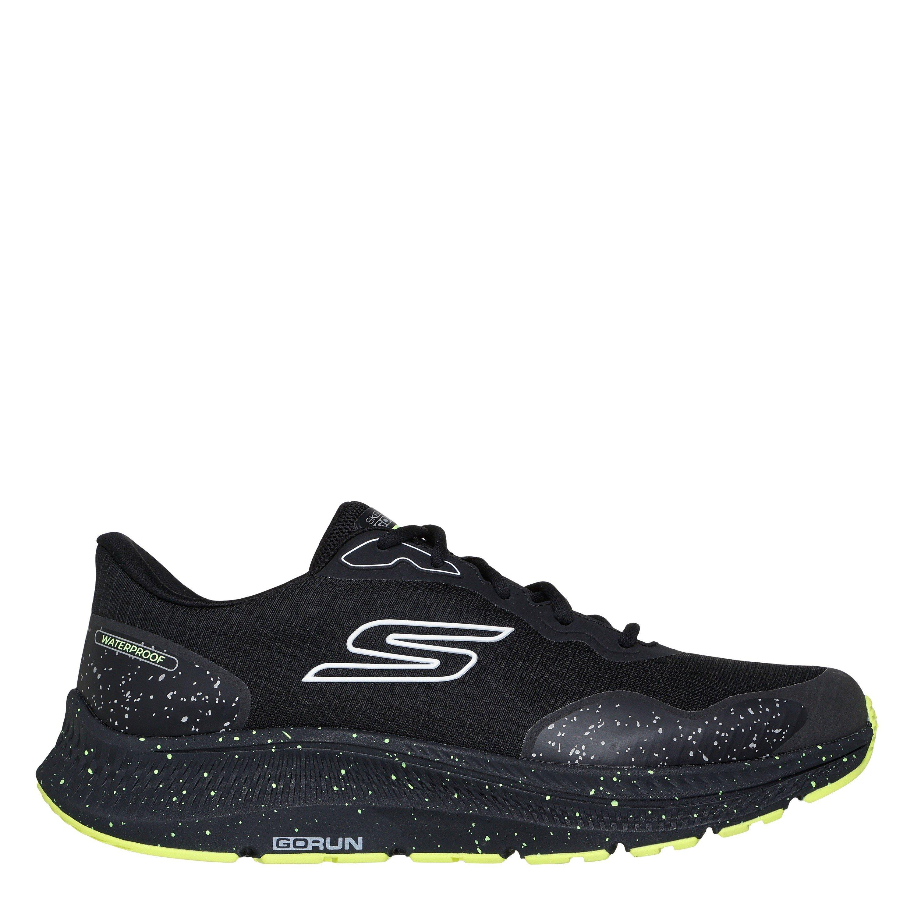 Skechers Men's Waterproof Running Shoes - Black/Lime - 9 (43)