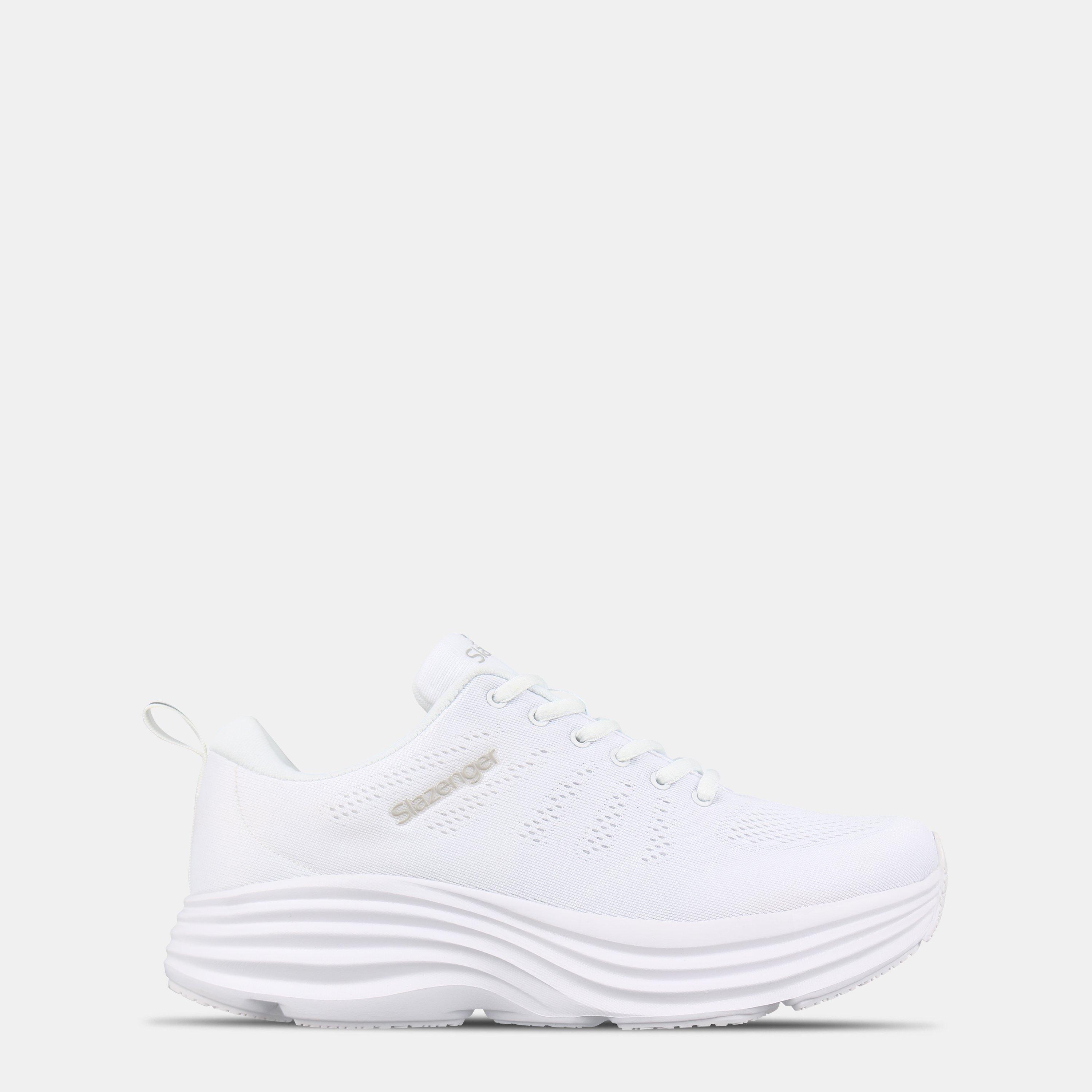Slazenger Men's White/White Mesh Trainers - 7 (41)