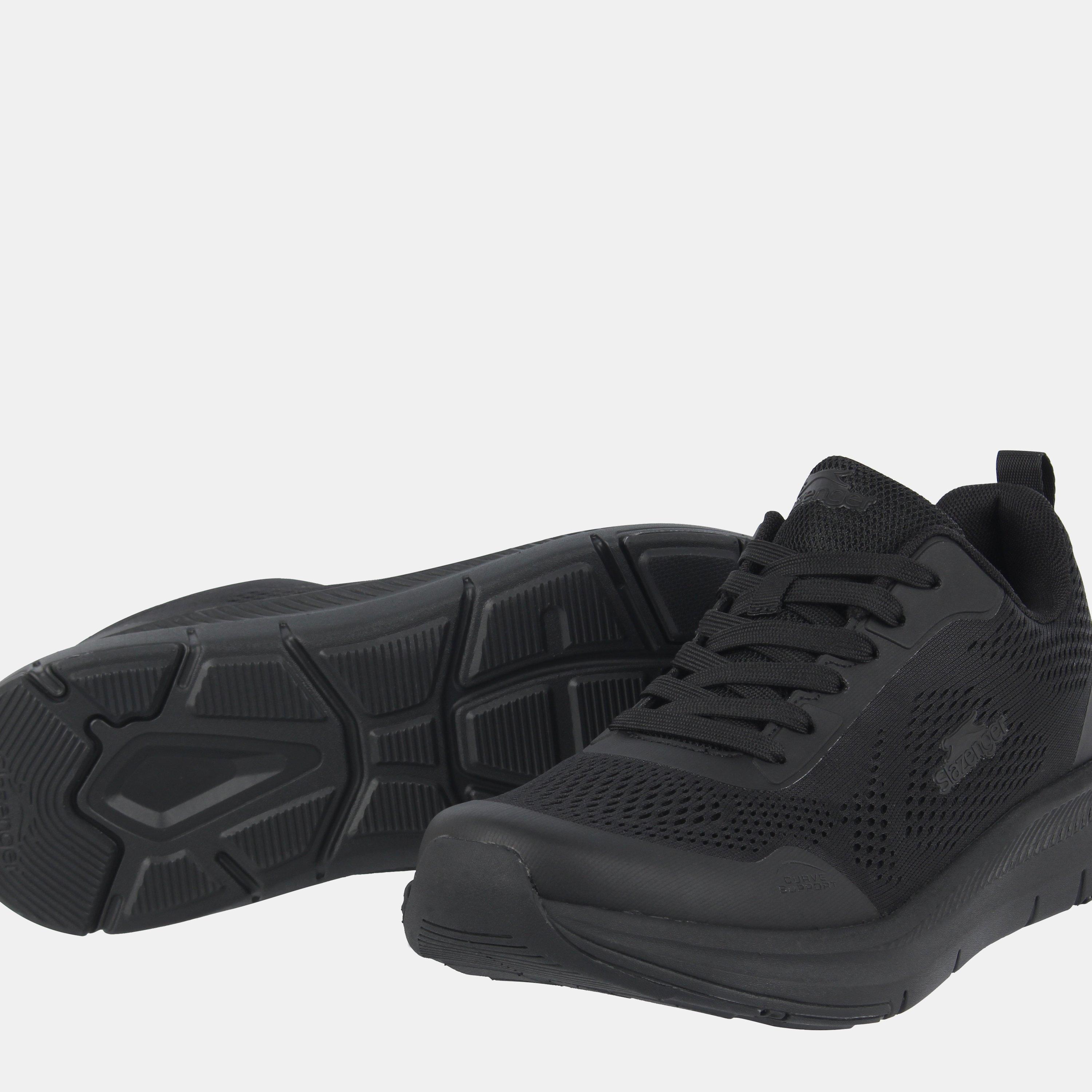 Black/Black - Slazenger - Curve Support E-Mesh Trainer Mens - 3