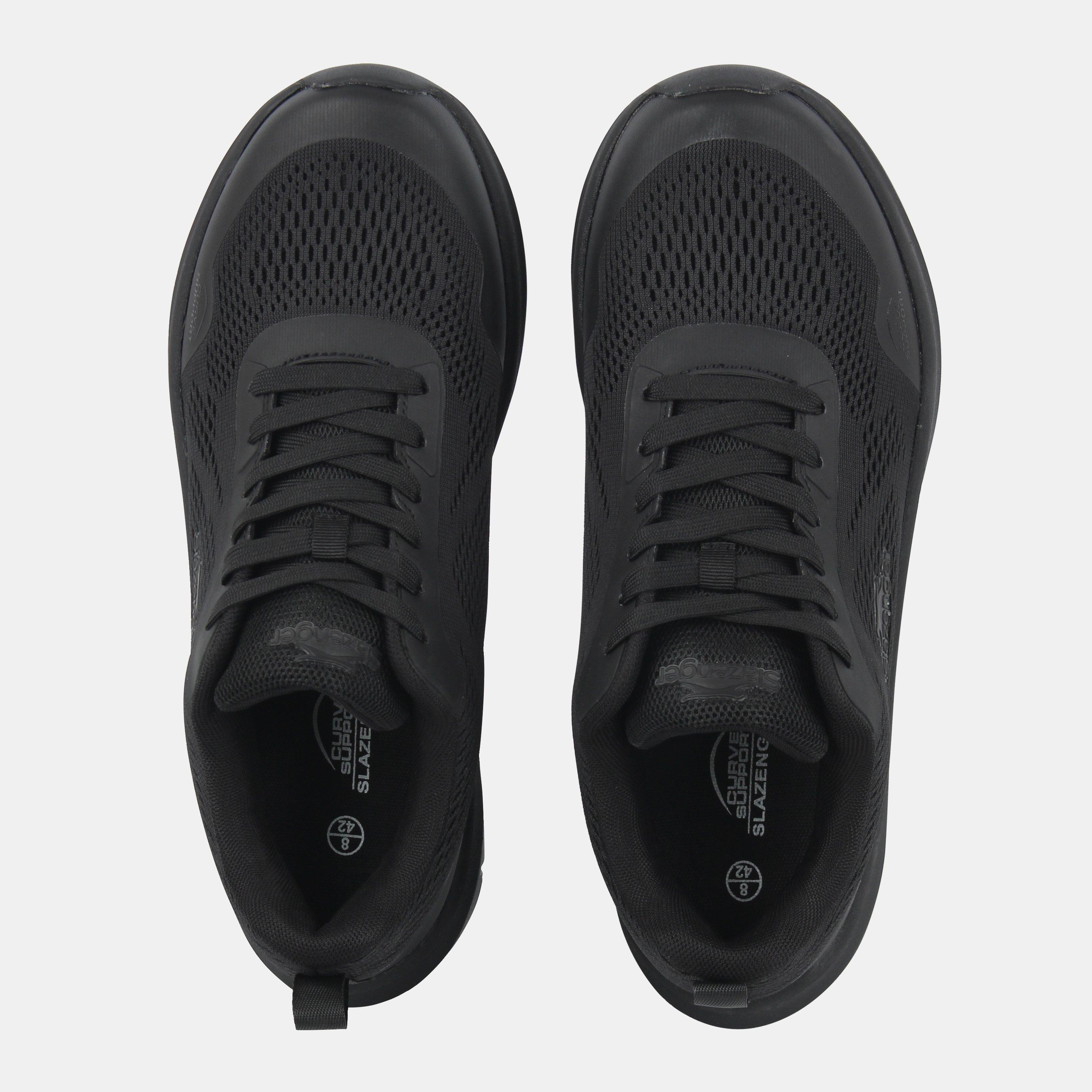 Black/Black - Slazenger - Curve Support E-Mesh Trainer Mens - 4
