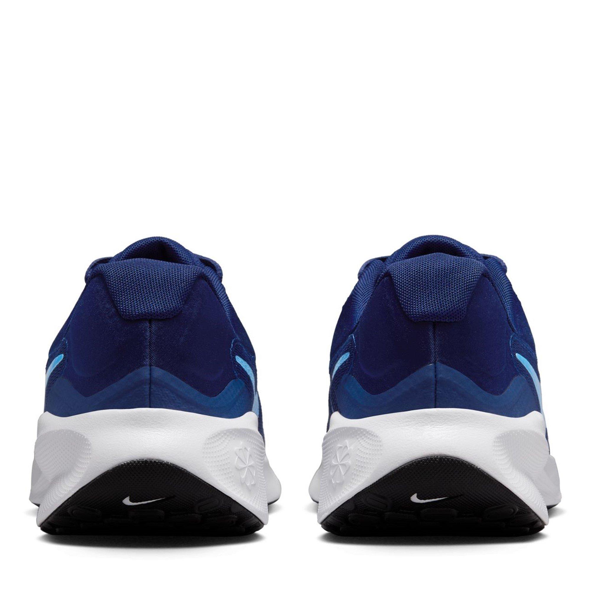 Blue/White-Blk - Nike - Revolution 7 Mens Running Shoes - 4