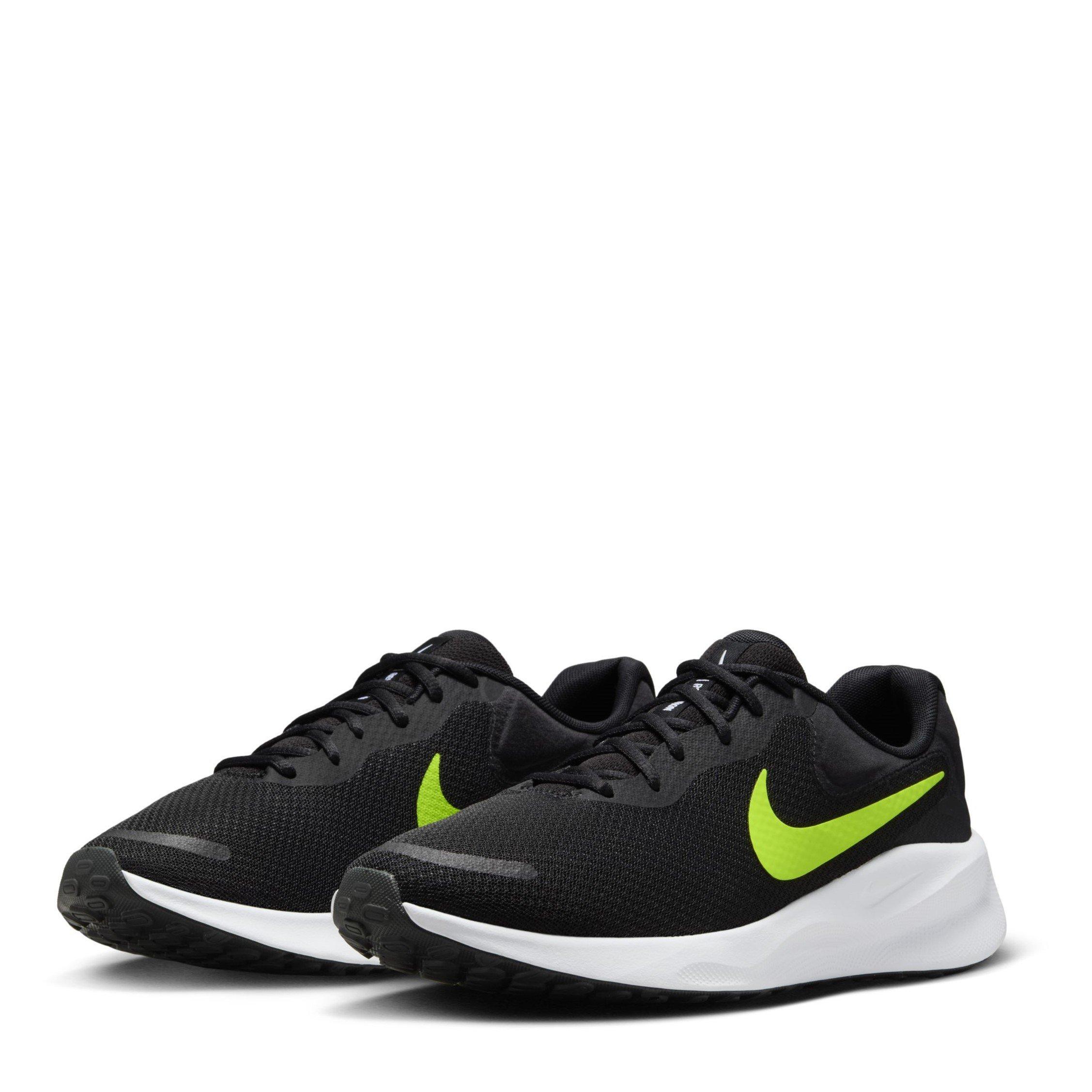 Blk/Volt-White - Nike - Revolution 7 Mens Running Shoes - 4