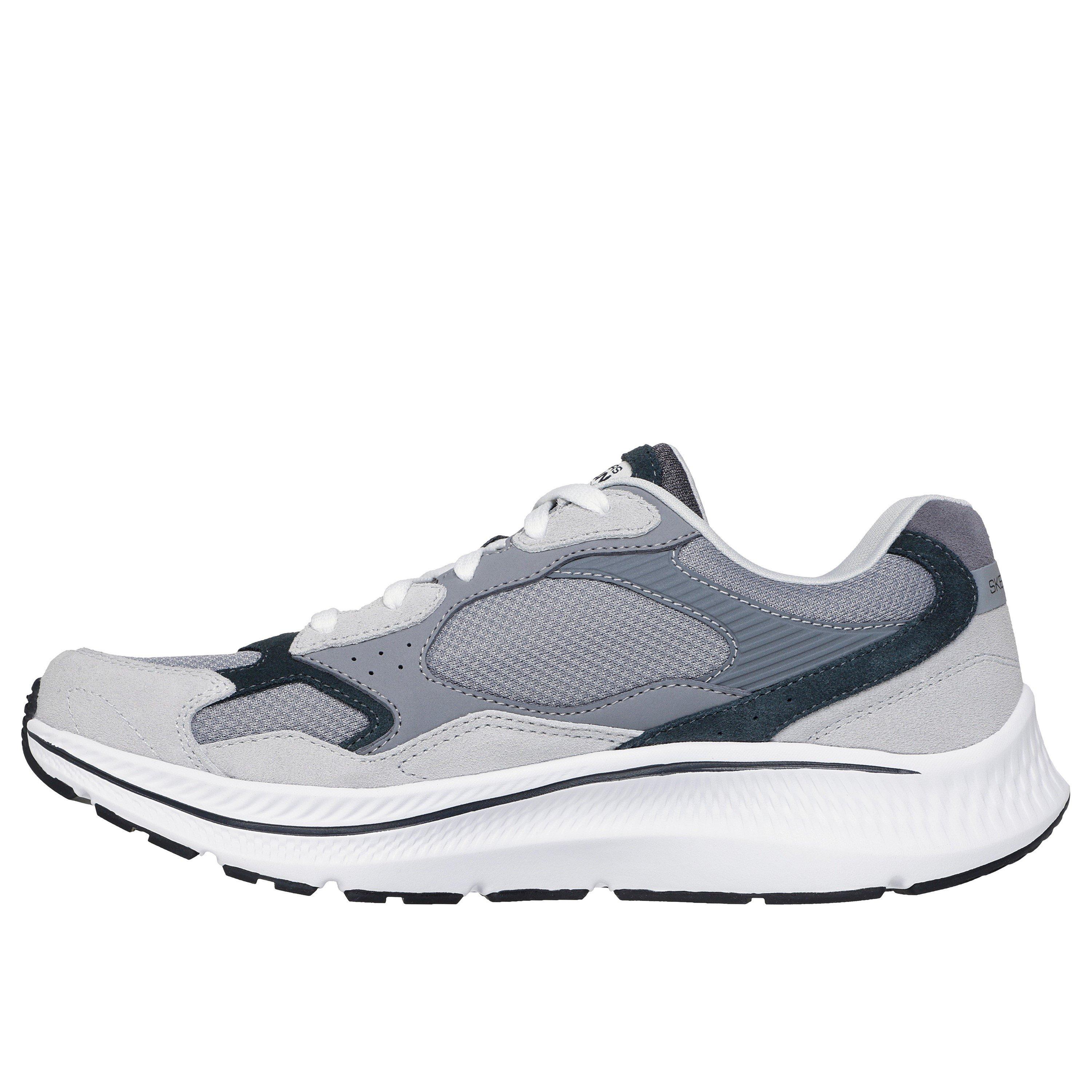 Grijze Leren - Skechers - RUN Consistent 2.0 - Retro Runner Mens Trainers - 2