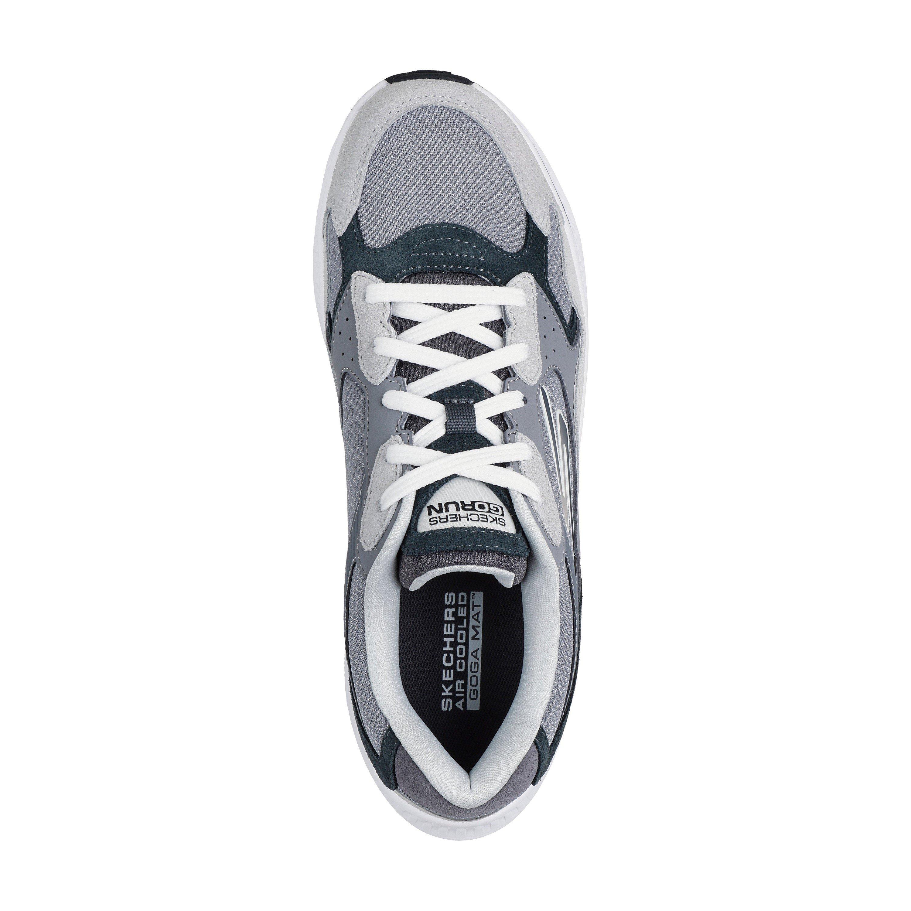 Grijze Leren - Skechers - RUN Consistent 2.0 - Retro Runner Mens Trainers - 5