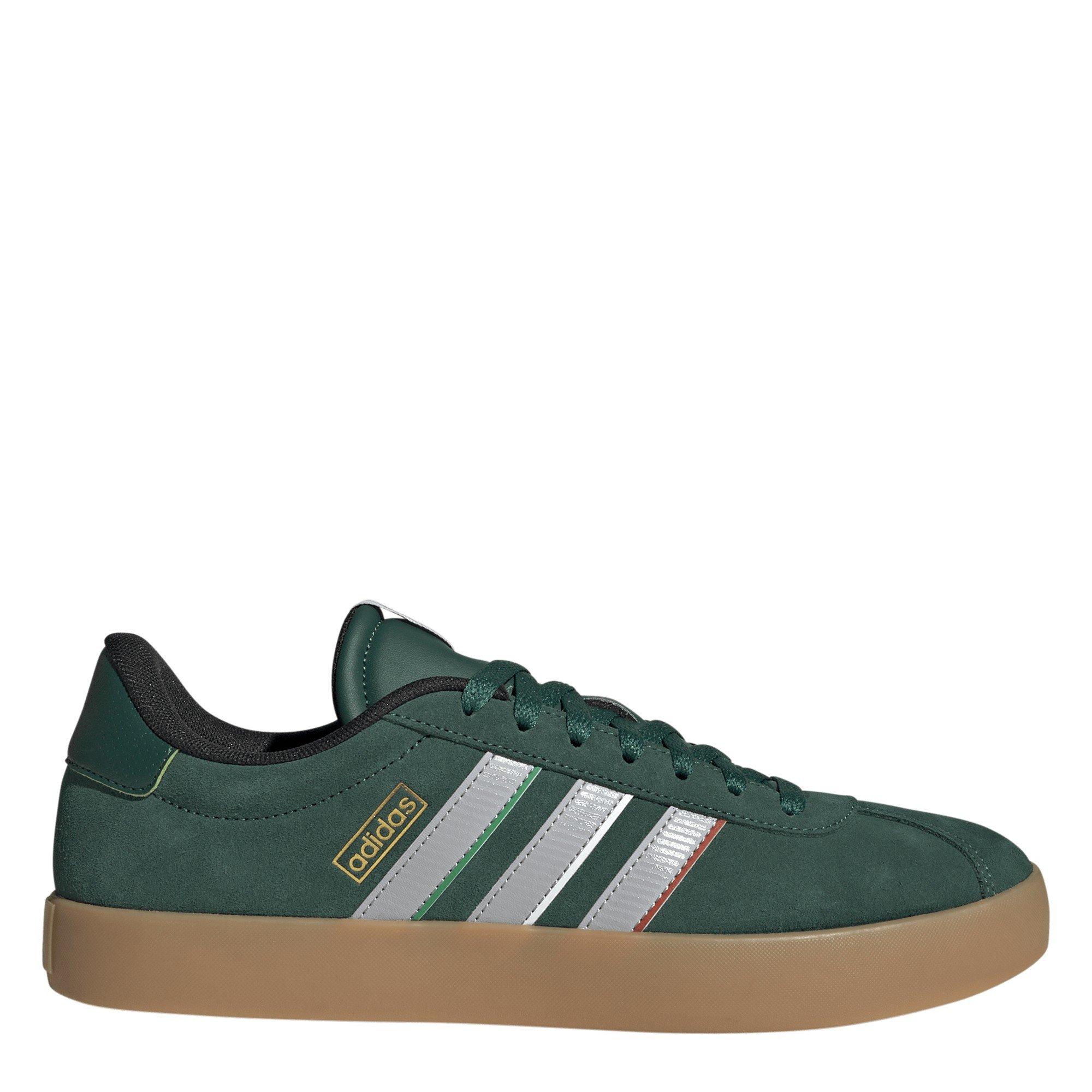 Adidas Men's Vl Court 3.0 Shoes - Dark Green/Gum - 7 (40.7)