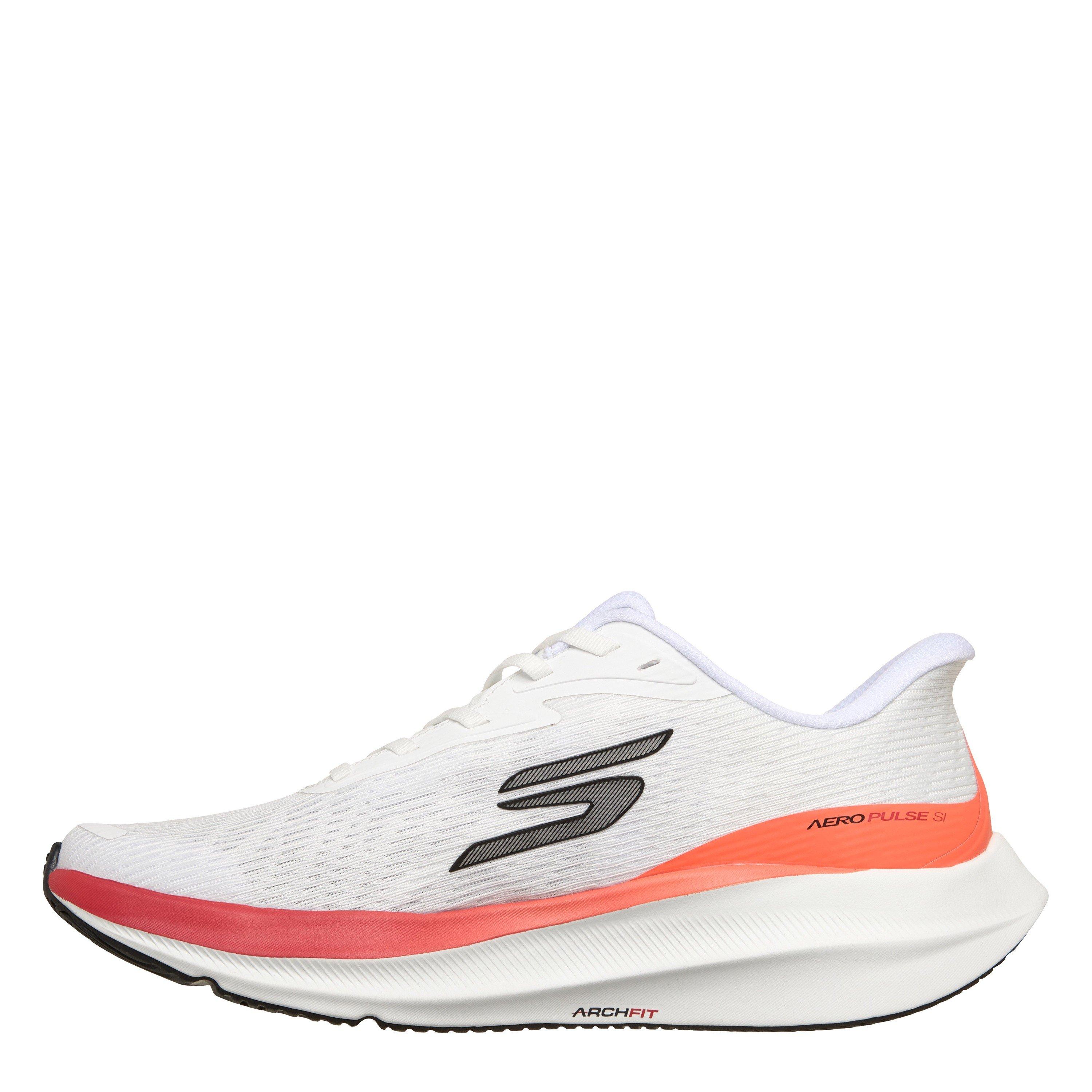 White/Orange - Skechers - AERO Pulse Running Trainers Mens - 2