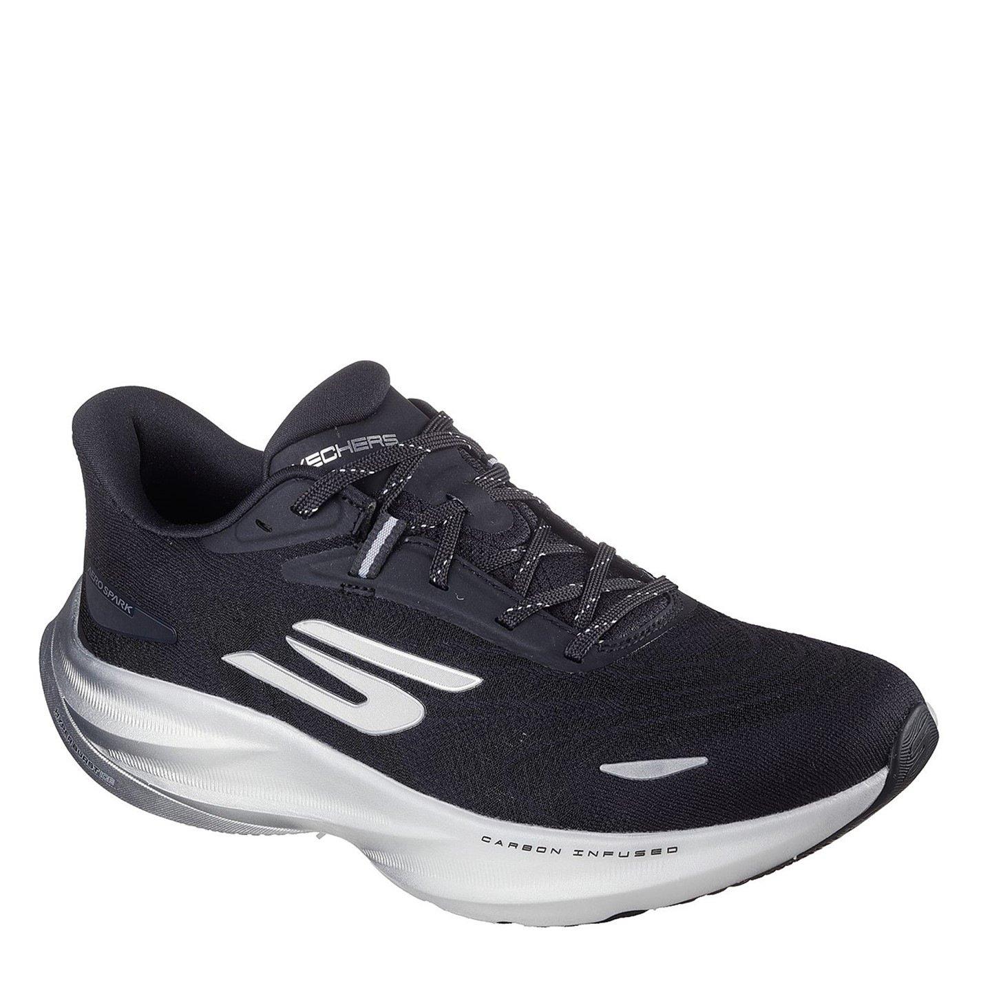 Black/White - Skechers - AERO Spark Running Trainers Mens - 3