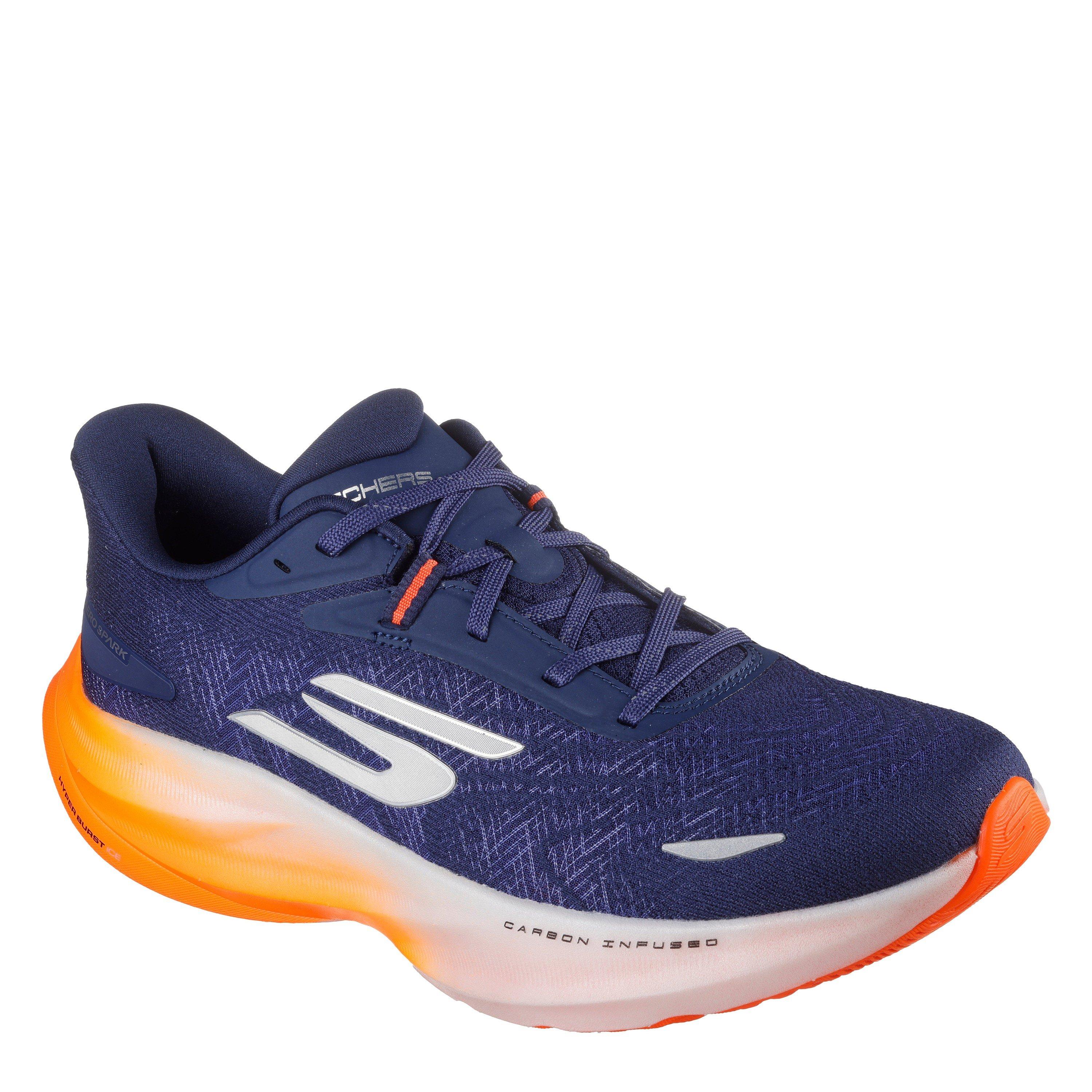 Navy/Orange - Skechers - AERO Spark Running Trainers Mens - 3