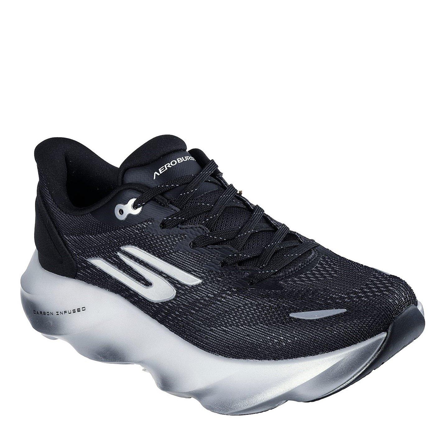 Black/White - Skechers - AERO Burst Running Trainers Mens - 3