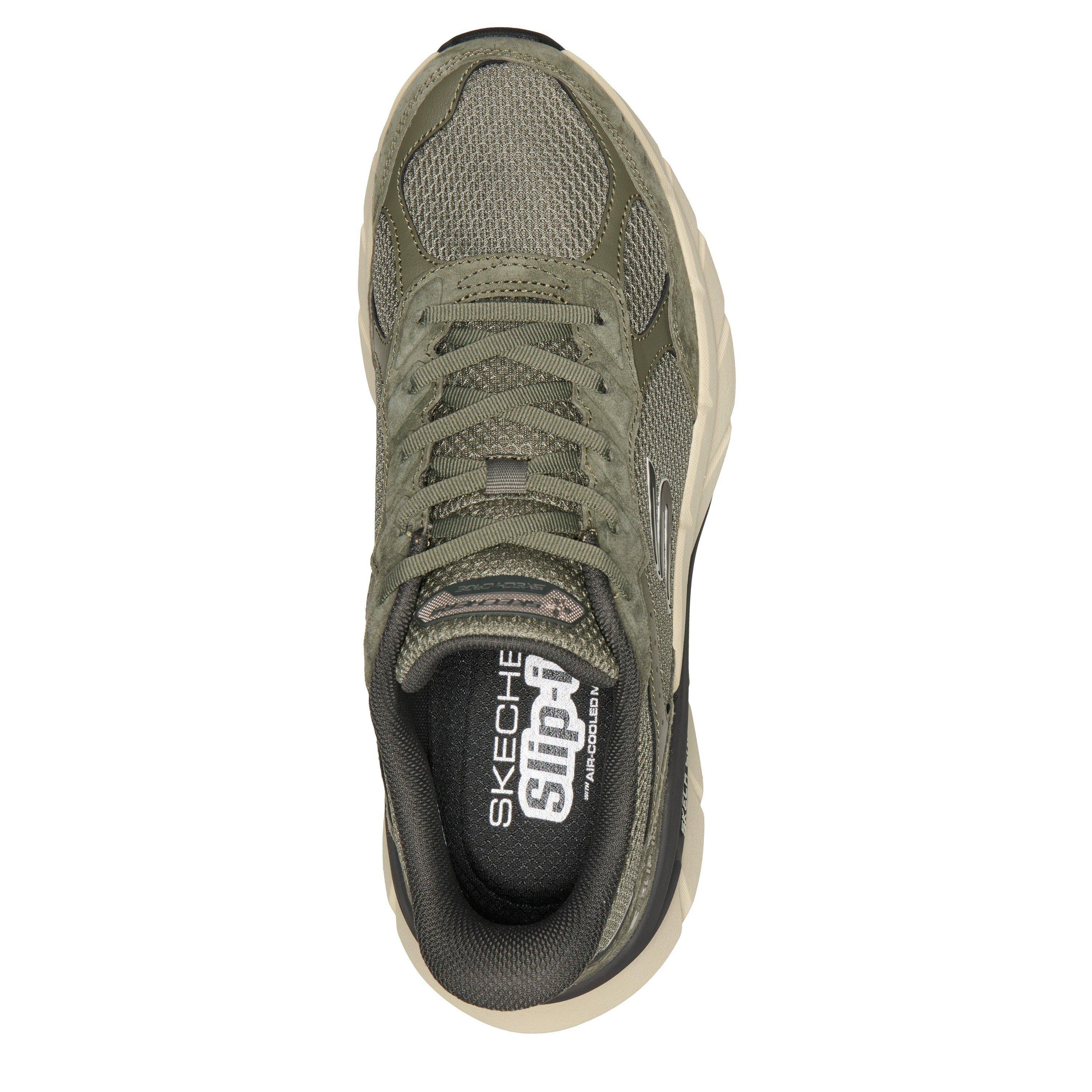 Olive - Skechers - Men's Skech Cage Slip-In Runners - 4