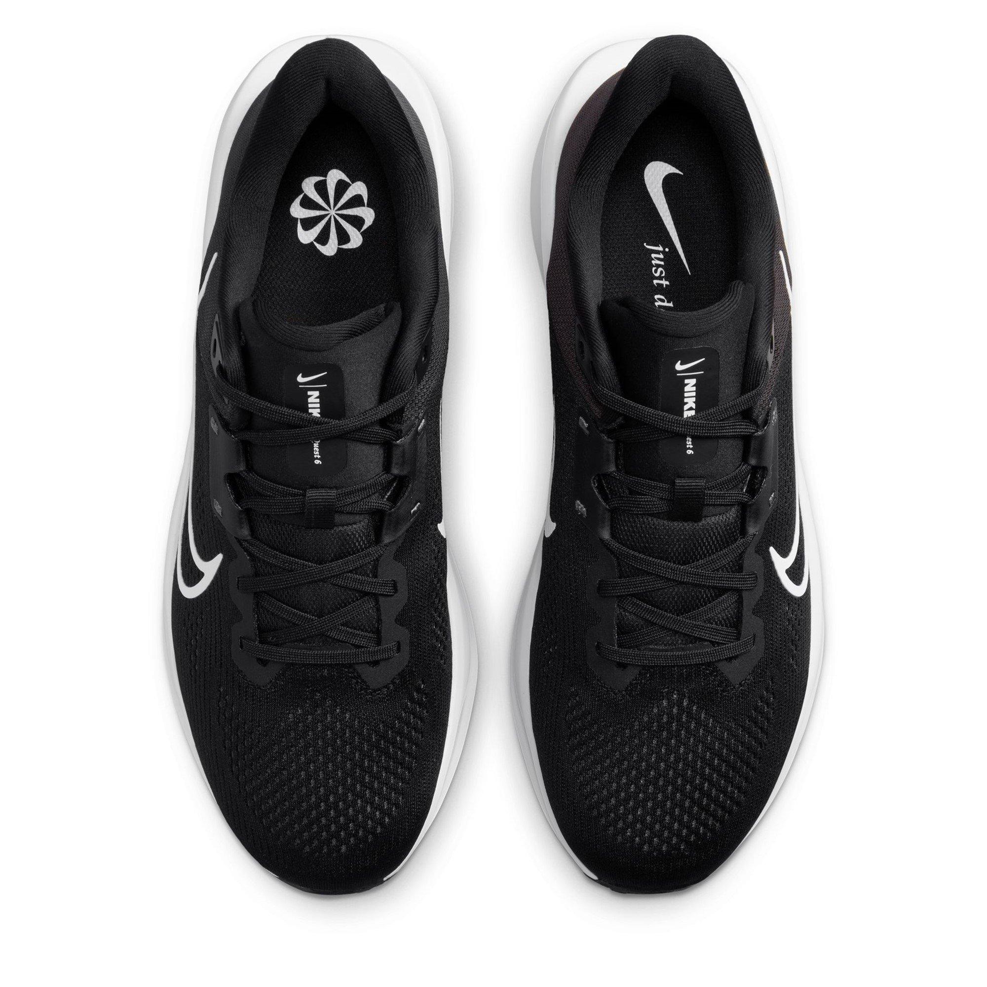 Blk/Wht-Iron - Nike - Quest 6 Mens Running Shoes - 5