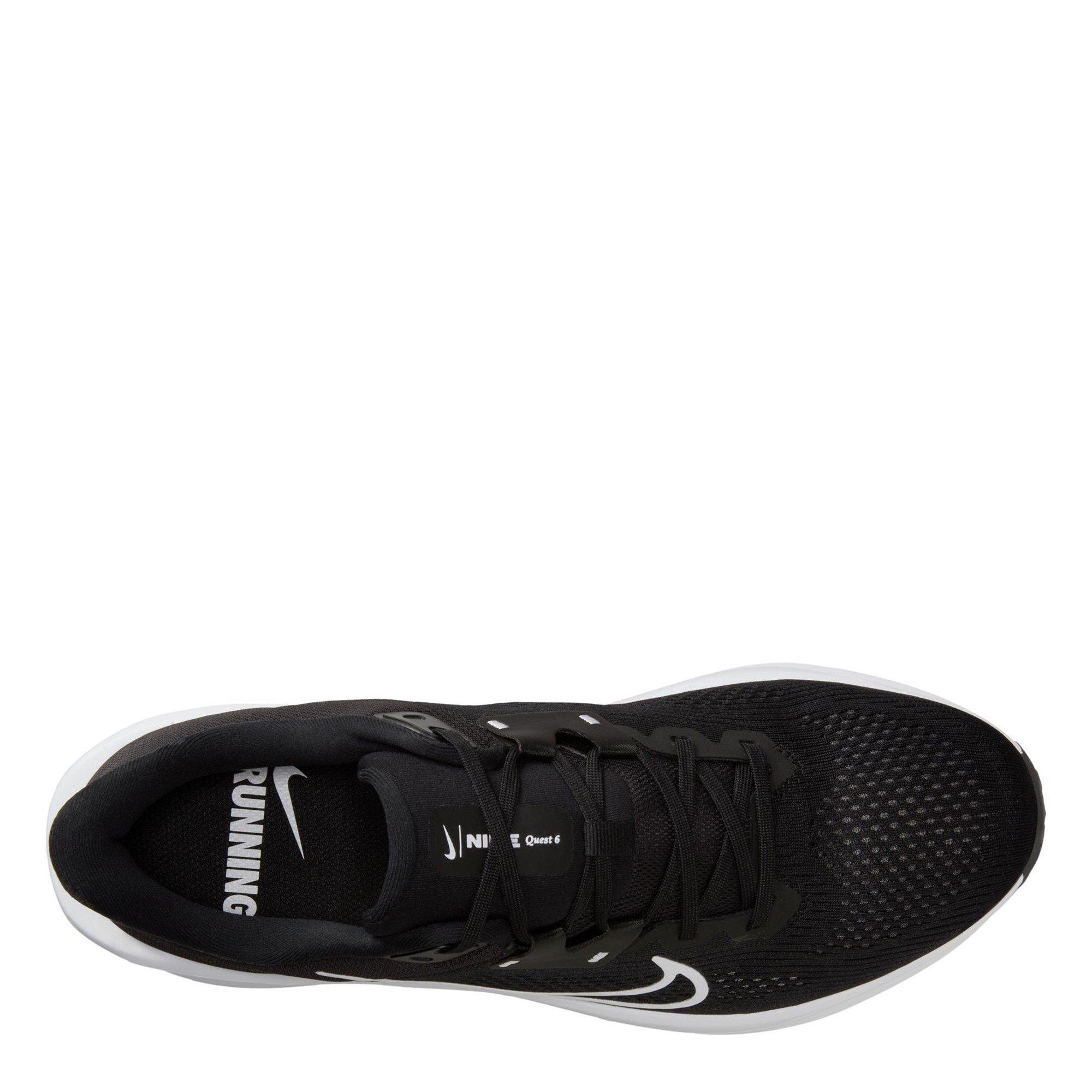 Blk/Wht-Iron - Nike - Quest 6 Mens Running Shoes - 9