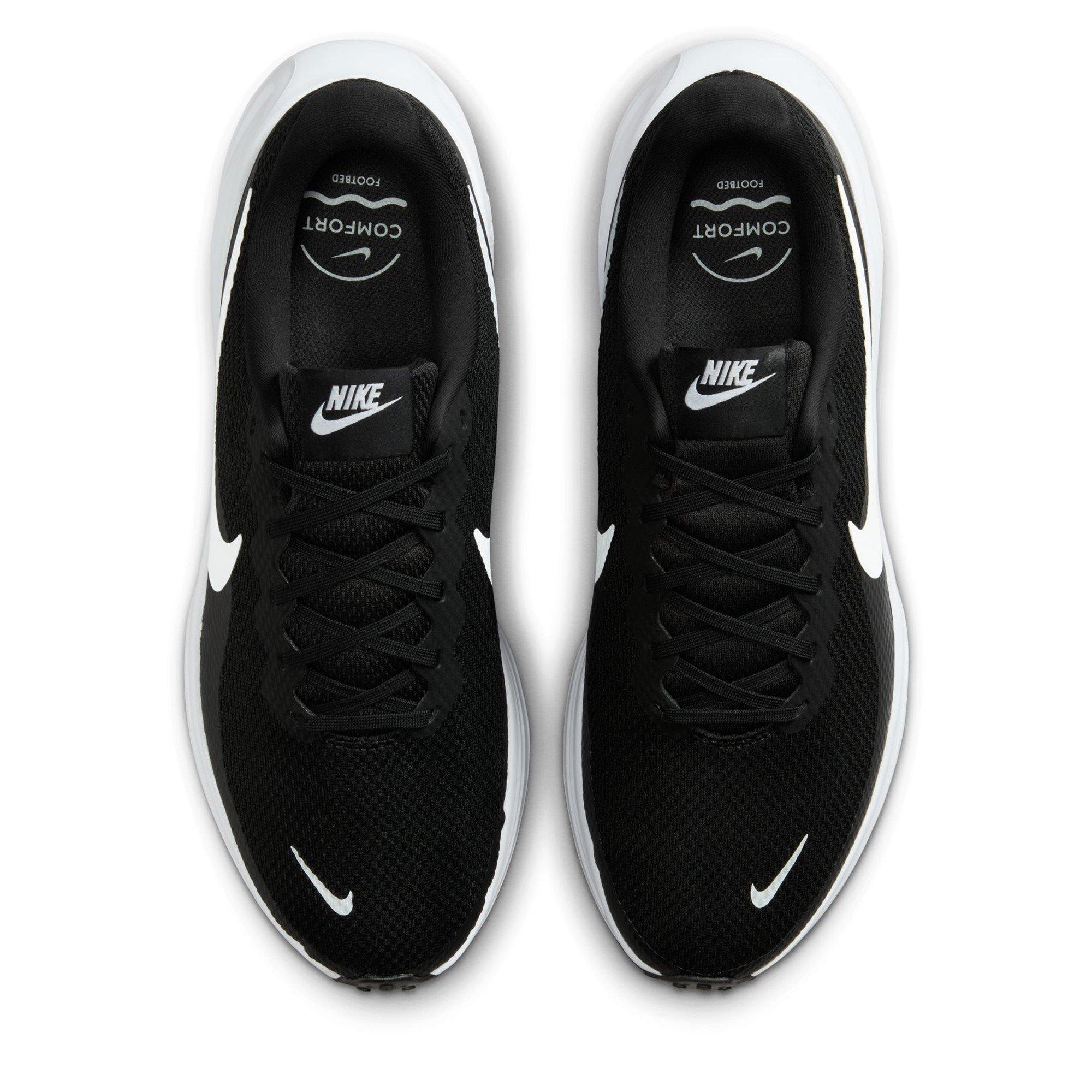 Black/White-Blk - Nike - Revolution 8 Mens Running Shoes - 5