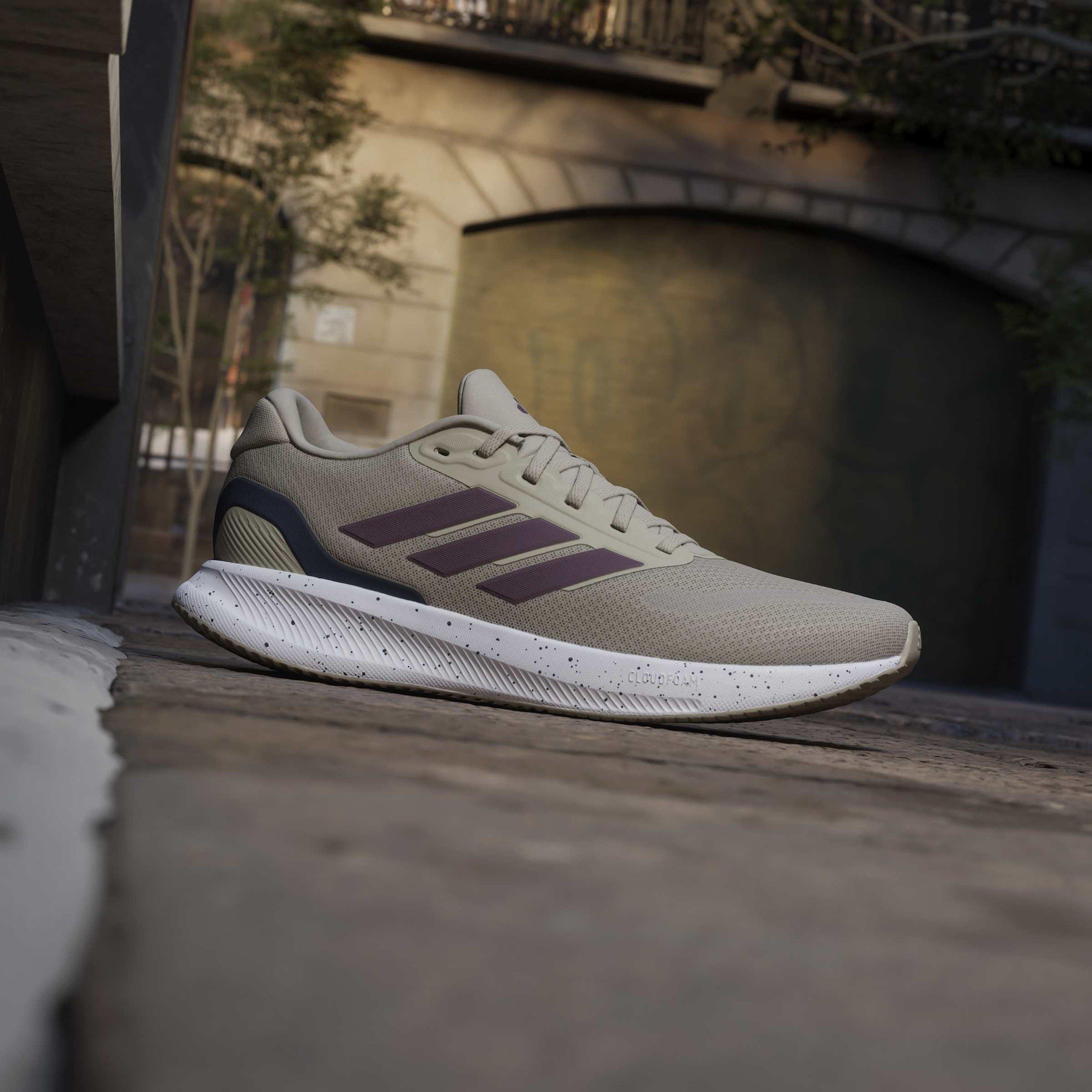 Cargo/Maroon - adidas - Runfalcon 5 Mens Running Shoes - 10