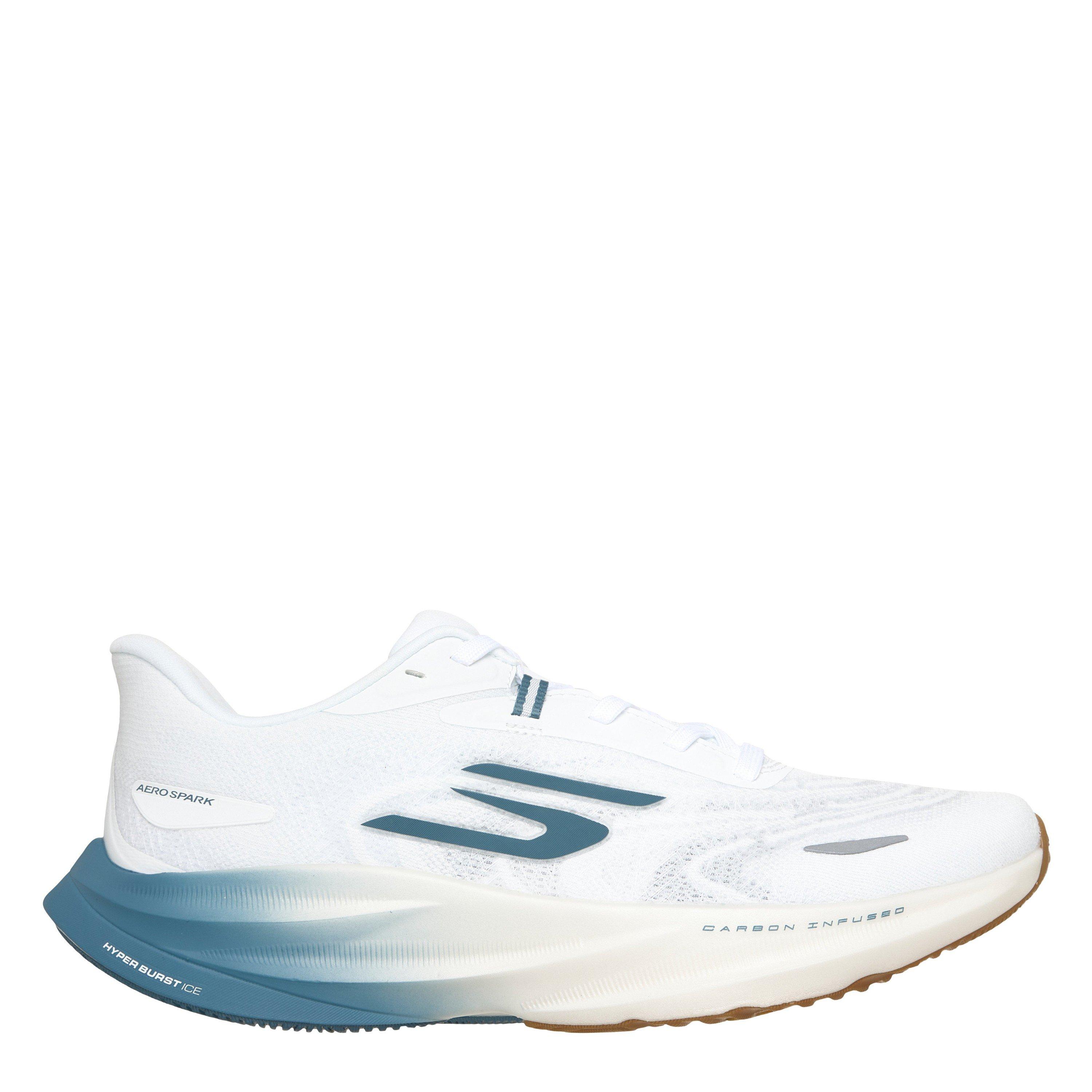 Skechers Men's Aero Spark Running Shoes - White/Blue - 11 (46)