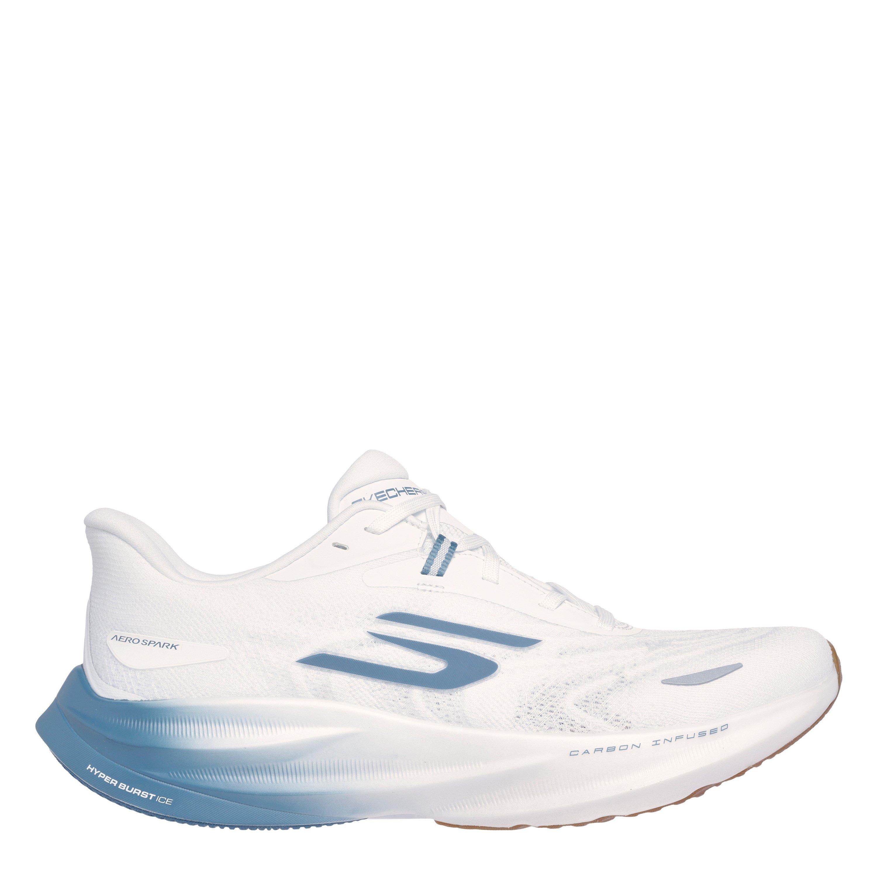 Weiß/Blau - Skechers - AERO Spark Running Shoes Mens - 3