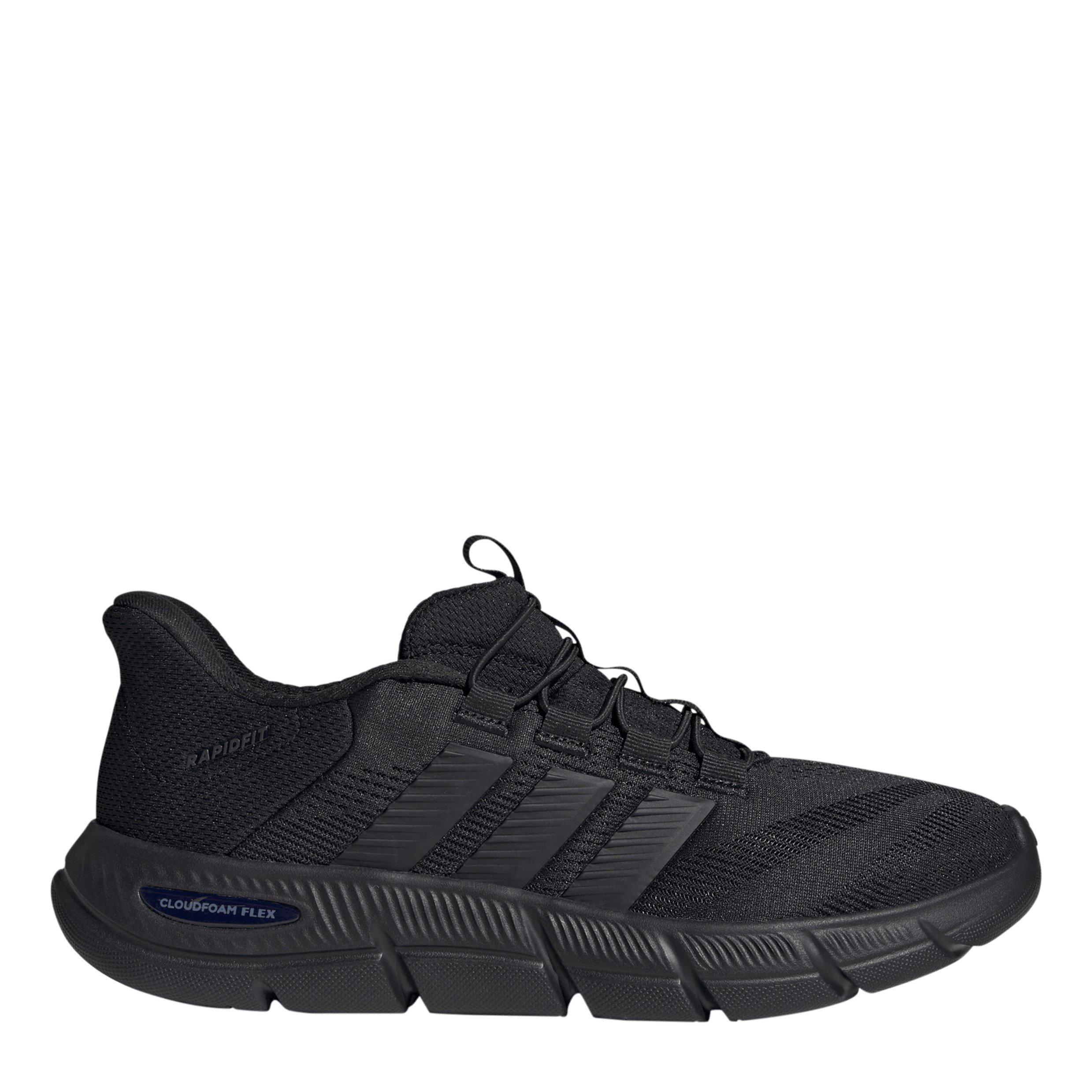 Adidas Men's Cloudfoam Flex Rapid Fit Trainers - Black/Wht/Crbn - 7 (40.7)