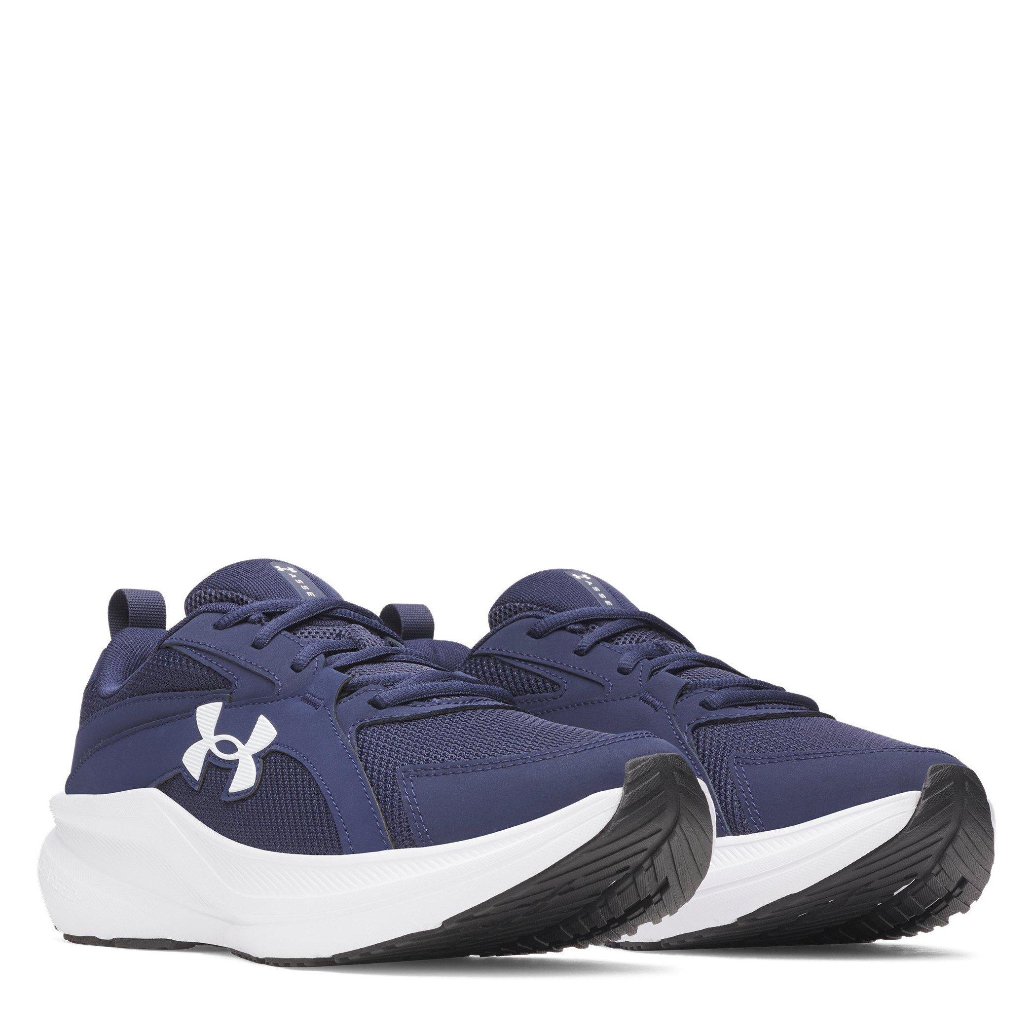 Midnight/Nv/Wht - Under Armour - Charged+ Assert 11 Mens Running Shoe - 5
