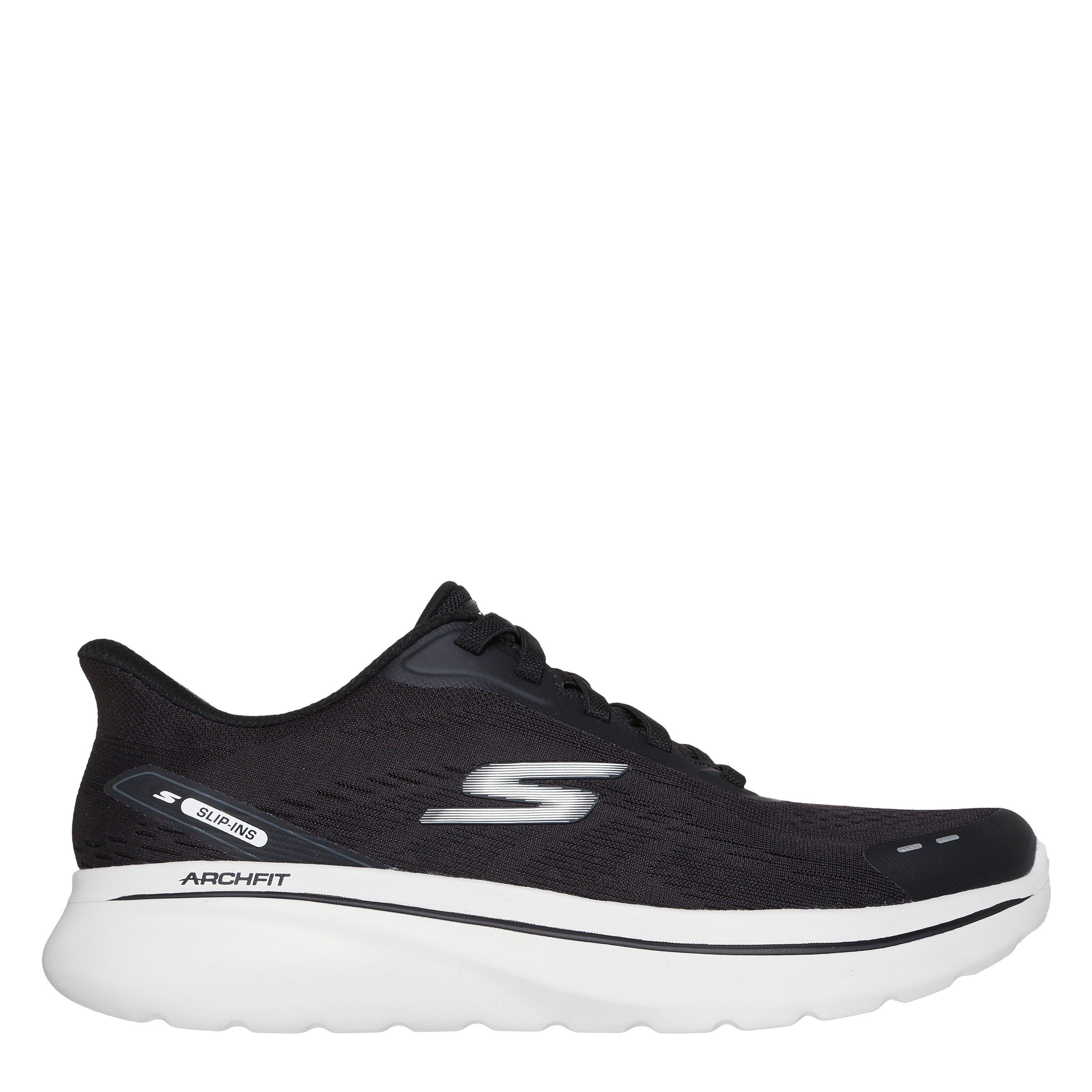 Black/White - Skechers - GOwalk Arch Fit N-Joy Mens Shoes - 1