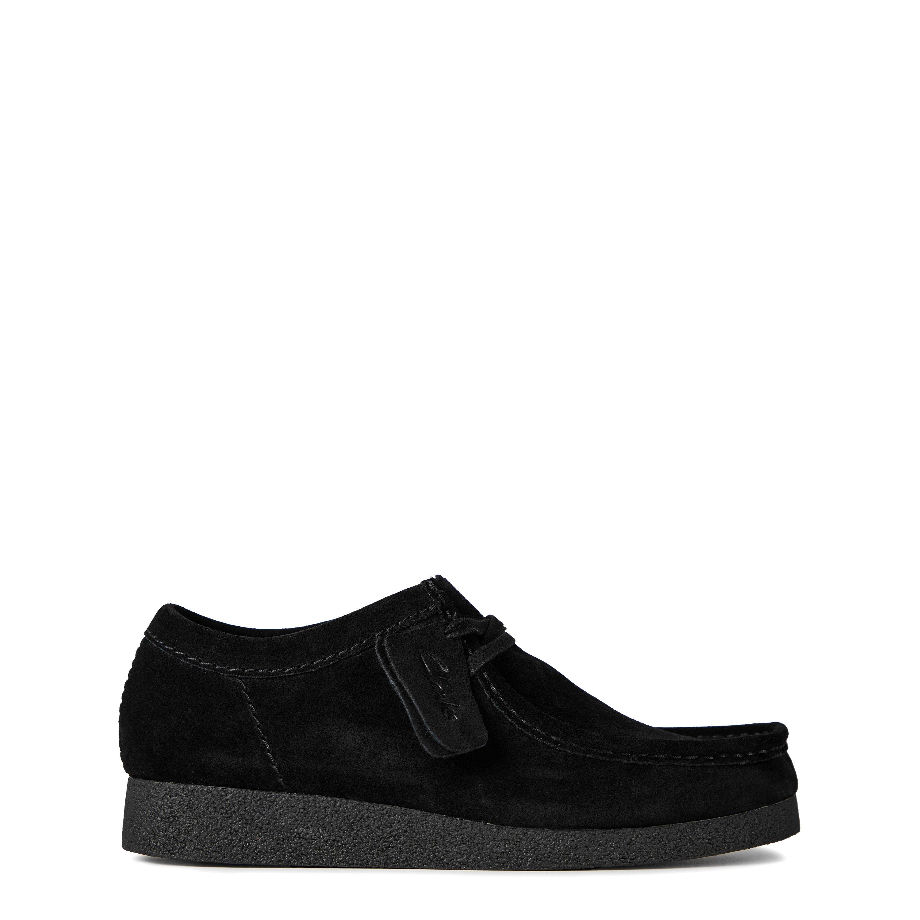Clarks Men's Wallabee Moc Toe Formal Shoes - Black Suede - 7 (41)