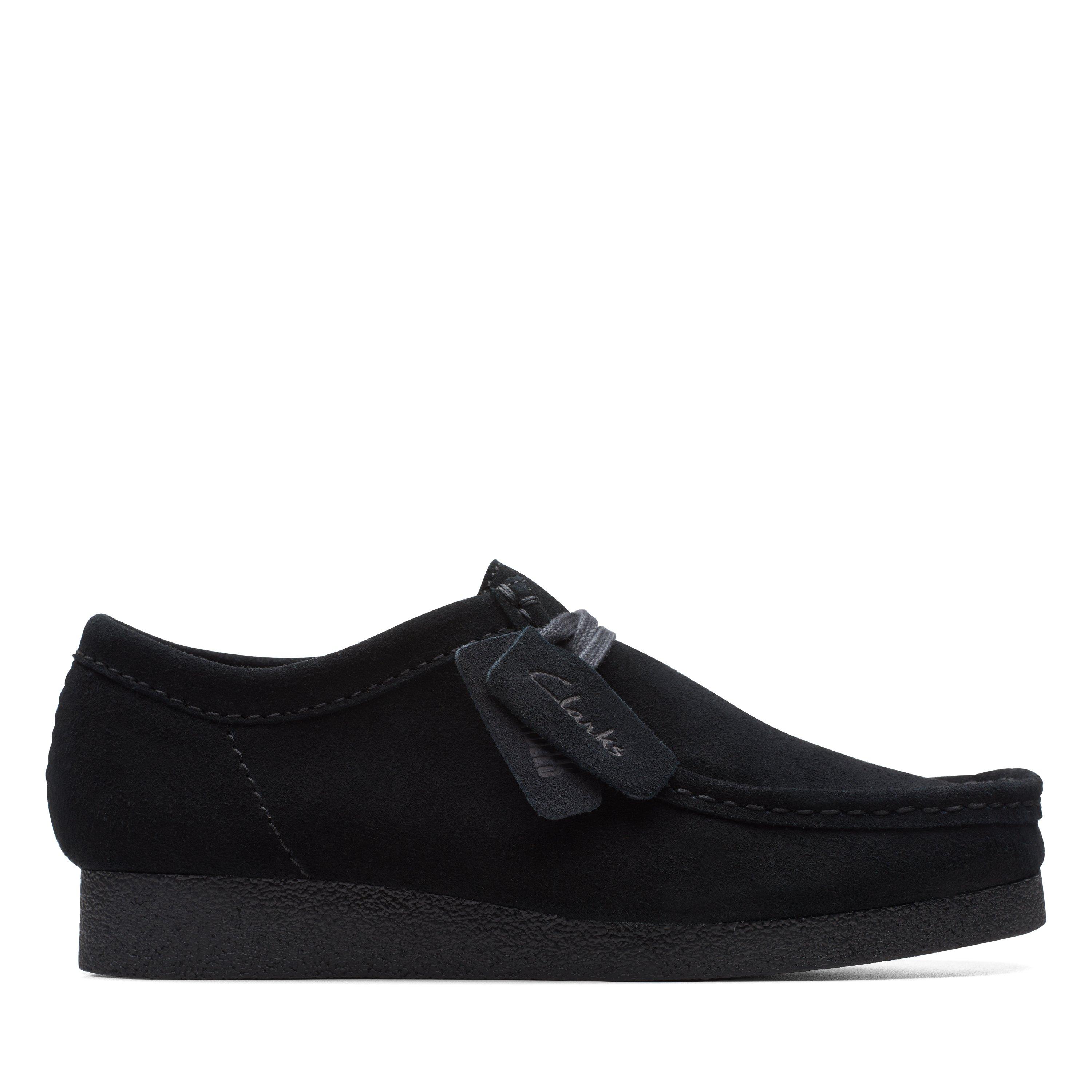 Clarks Men's Wallabee Moc Toe Formal Shoes - Black Sde - 8 (42)