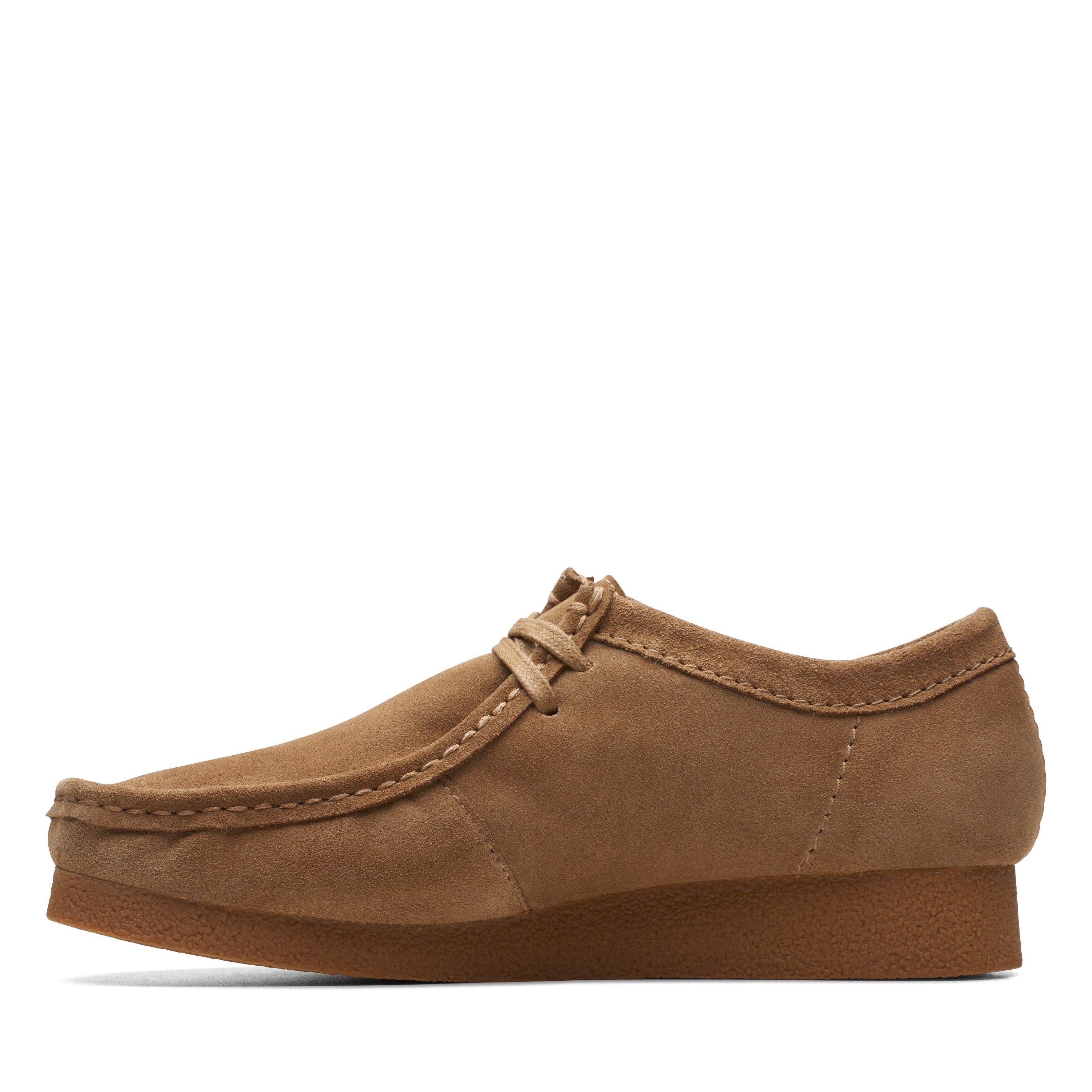 Dark Sand Suede - Clarks - Men's Wallabee Moc Toe Formal Shoes - 5