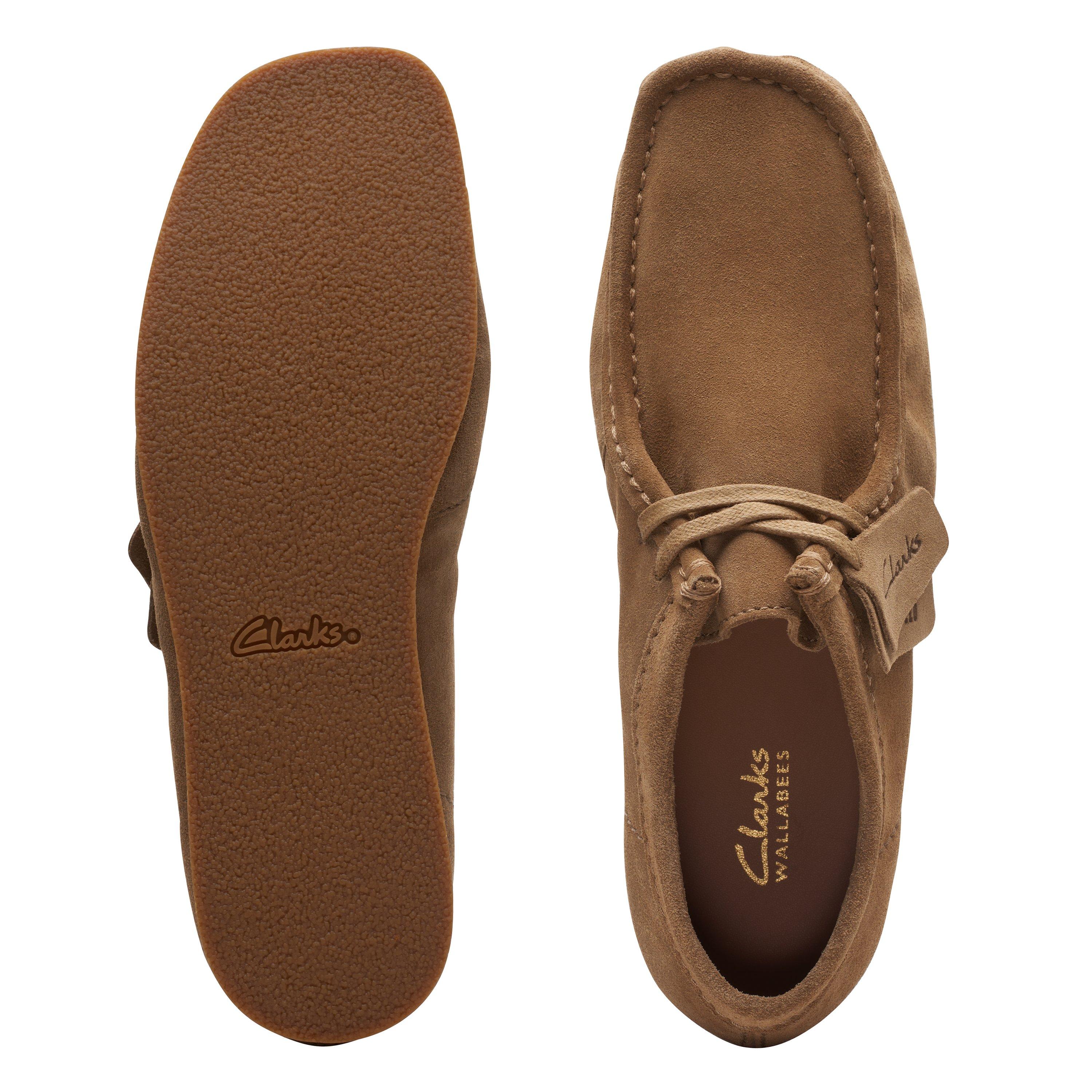 Dark Sand Suede - Clarks - Men's Wallabee Moc Toe Formal Shoes - 7