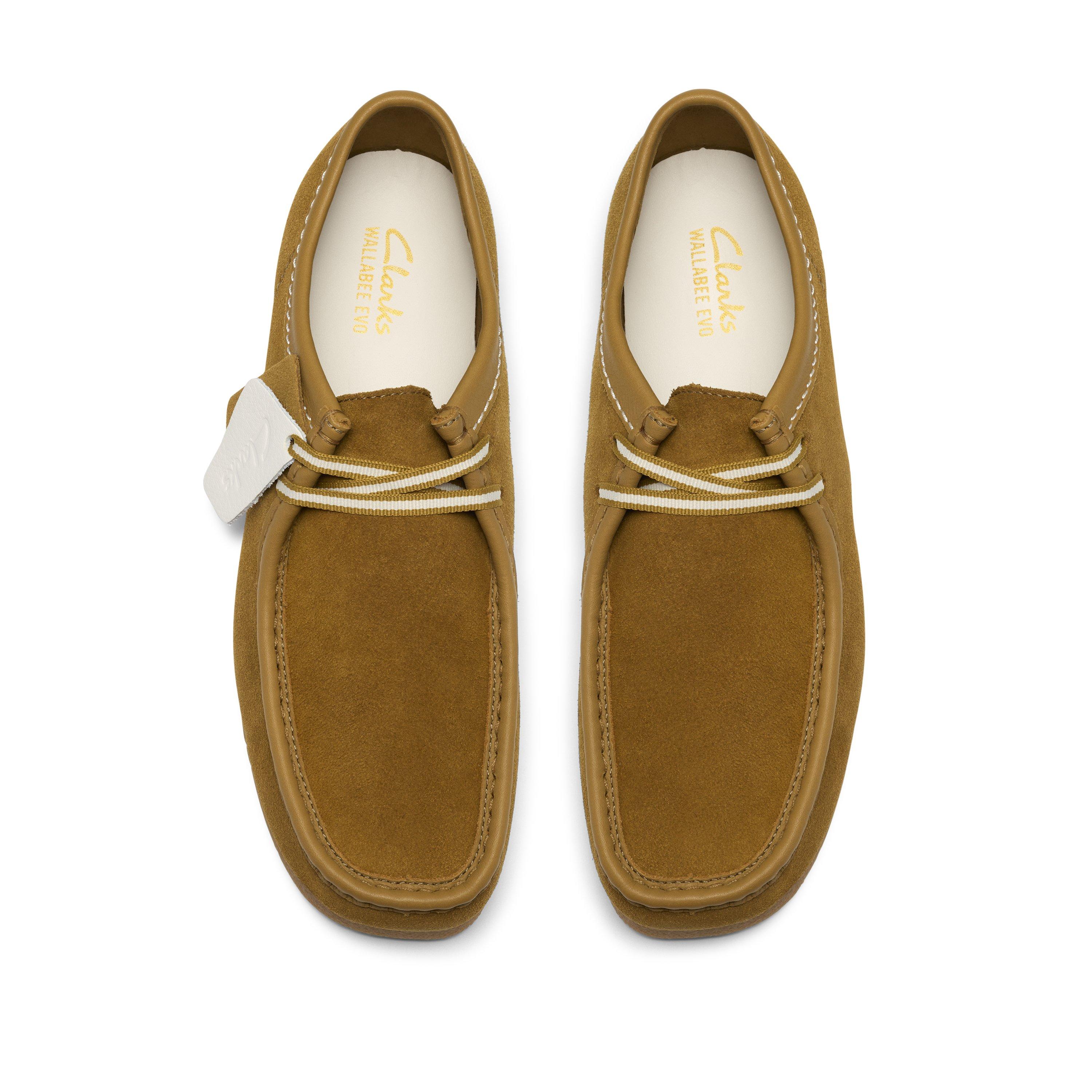 Ochre Suede - Clarks - Men's Wallabee Moc Toe Formal Shoes - 6