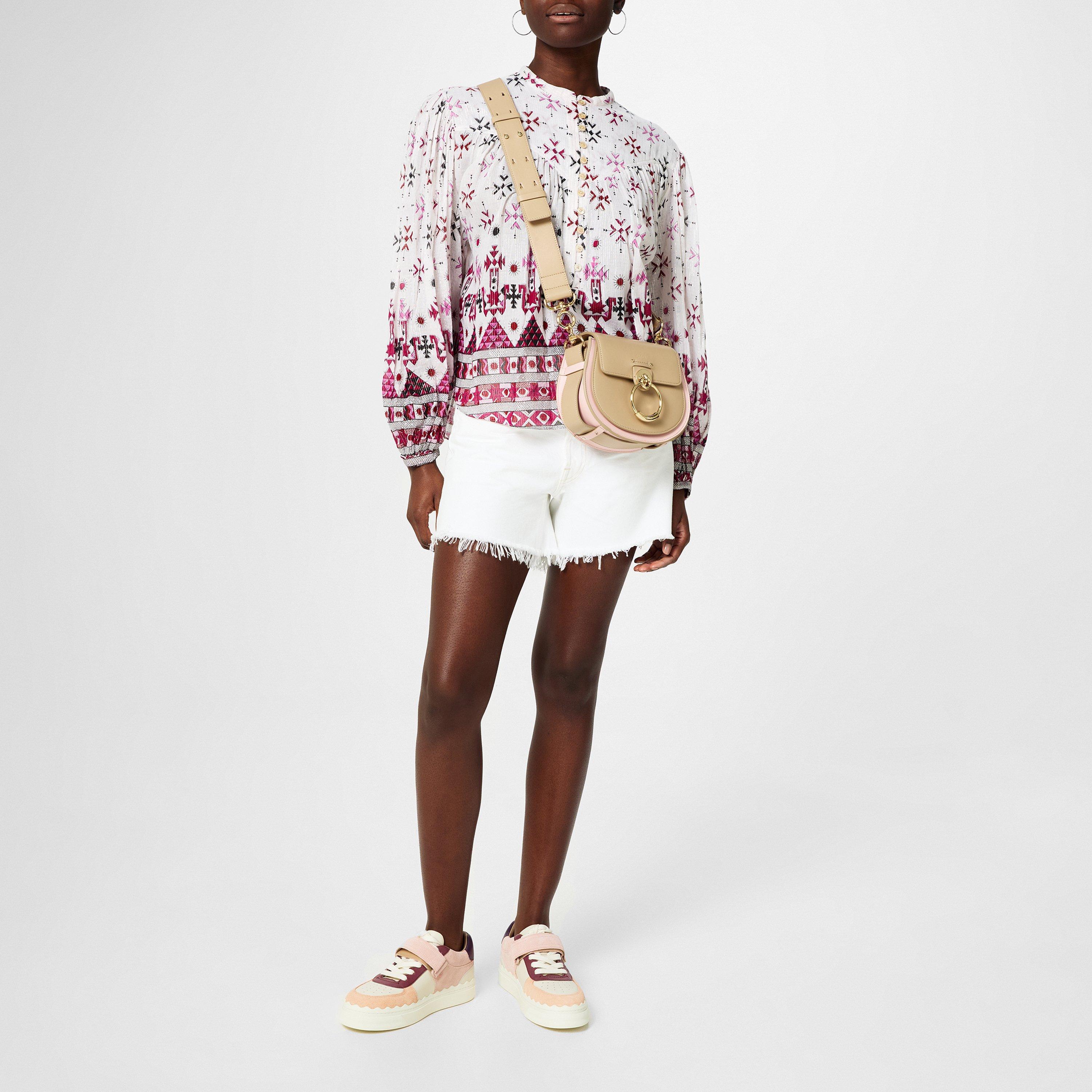 Purp/Beige - Chloe - Women's Lauren Court Trainers - 5