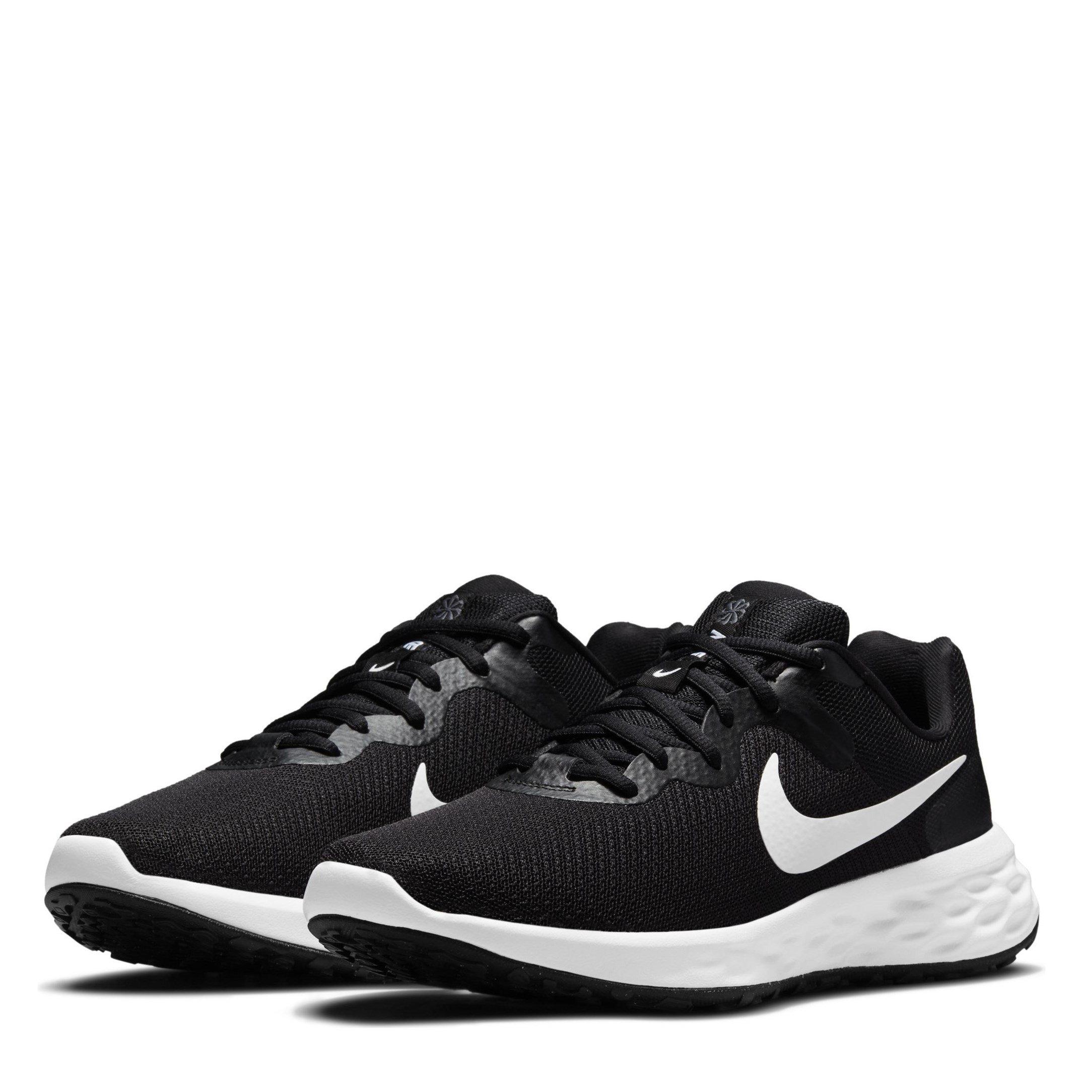 Negro/Blanco - Nike - Revolution 6 Road Running Shoes Mens - 3