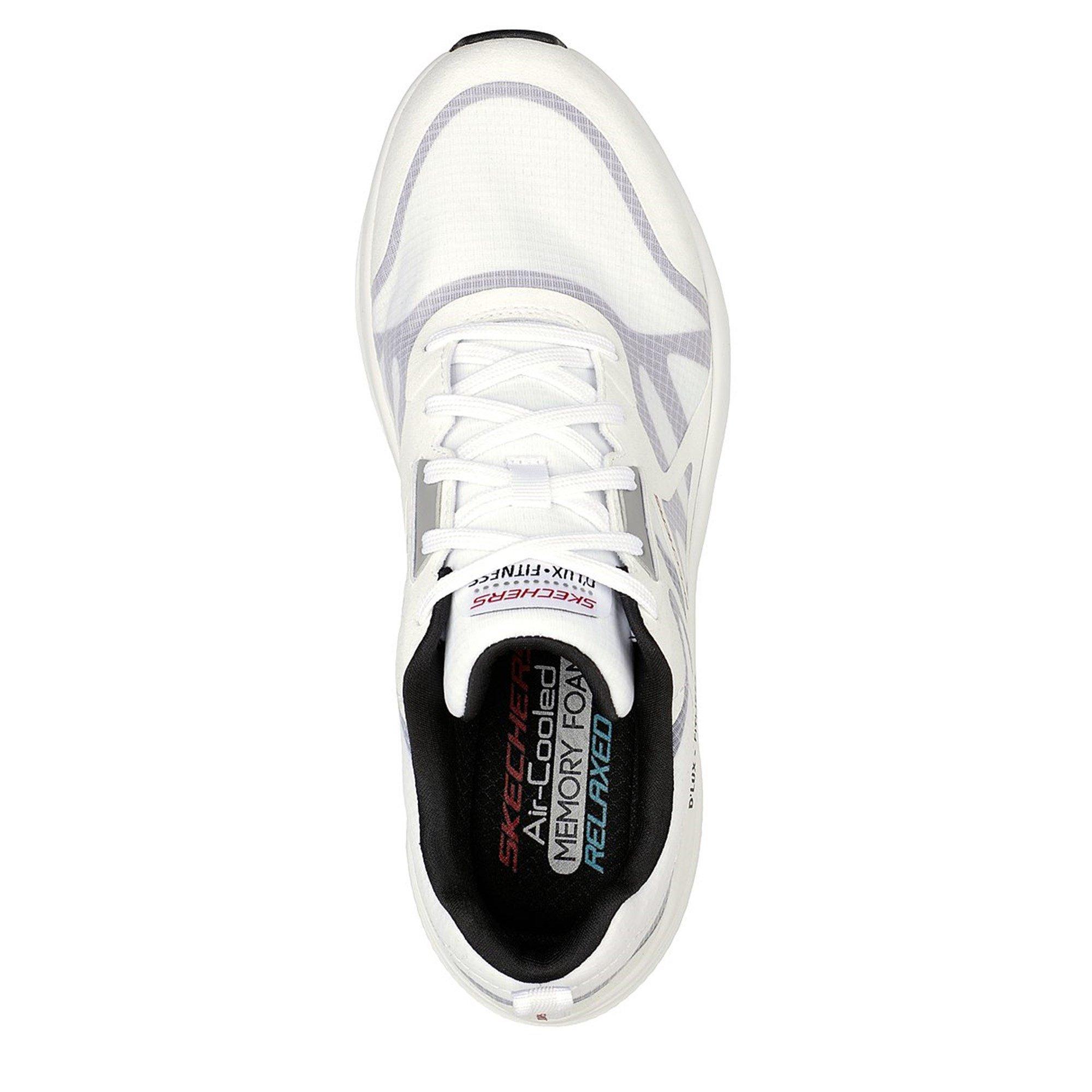 White/Black/Red - Skechers - Sketchers Mens D'lux Fit Trainers - 5