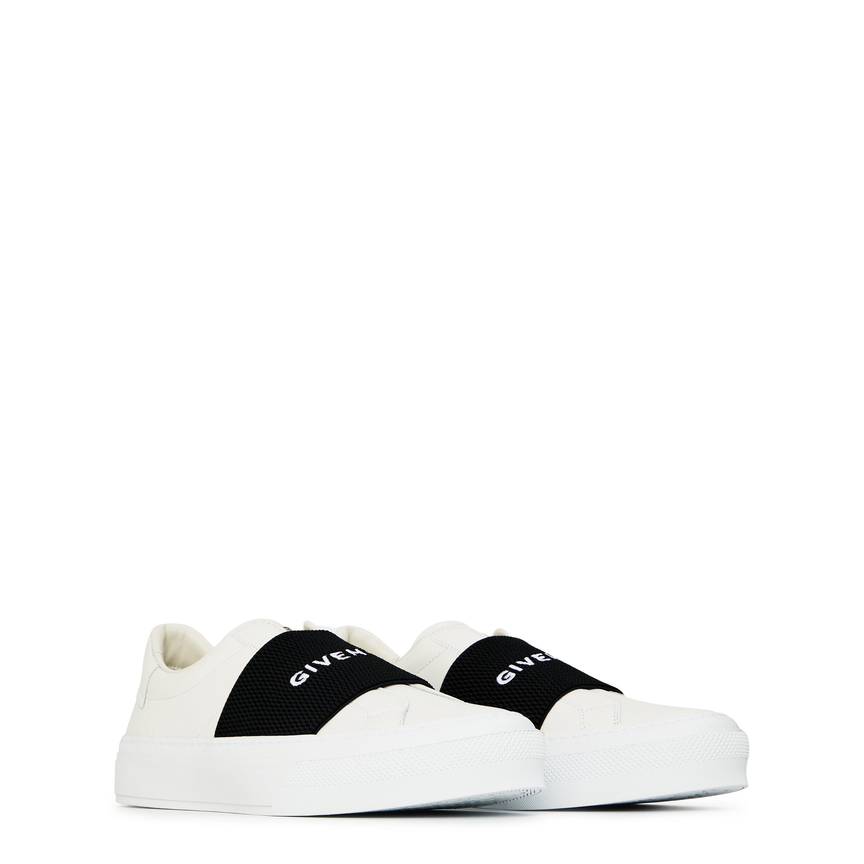 White Black - GIVENCHY - Women'S City Sport Calfskin Leather Trainers - 4