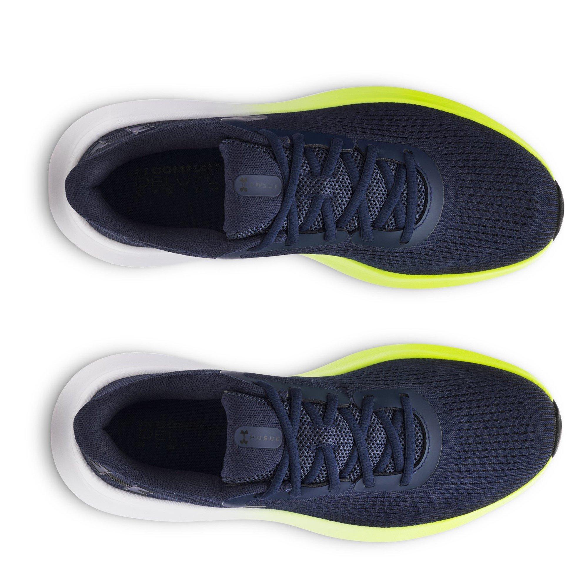 Navy/Yellow/Blk - Under Armour - Charged Rogue 5 Mens Shoes - 4