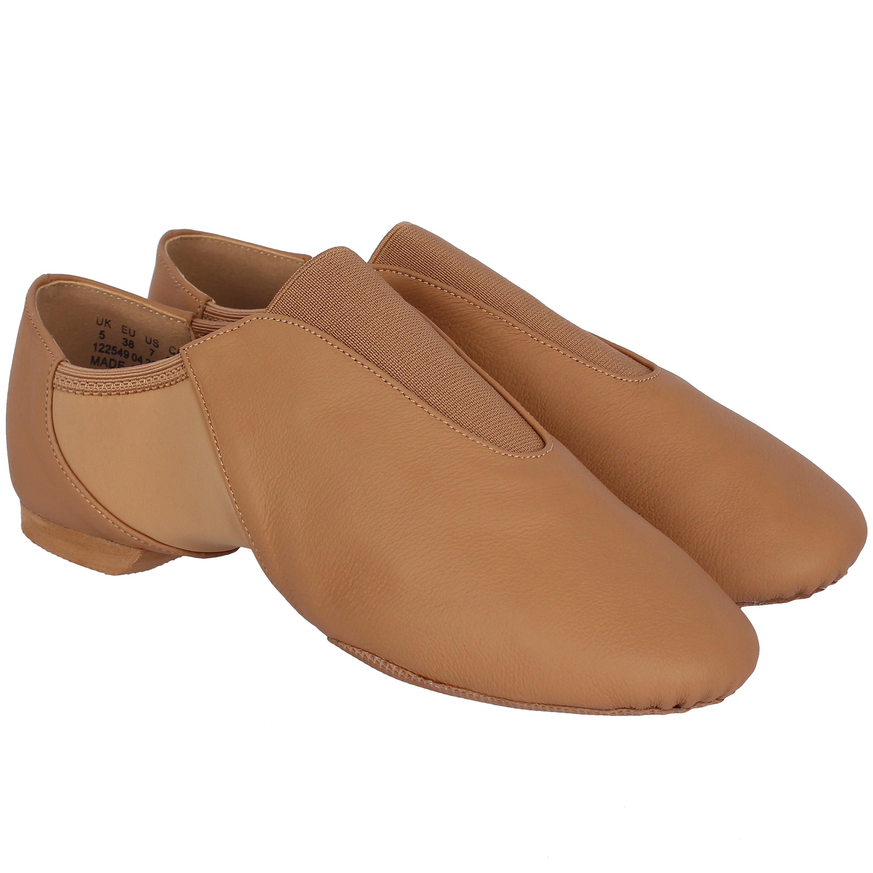 Nude - Slazenger - Women's Slaz Split Sole Leather Jazz Shoes - 5