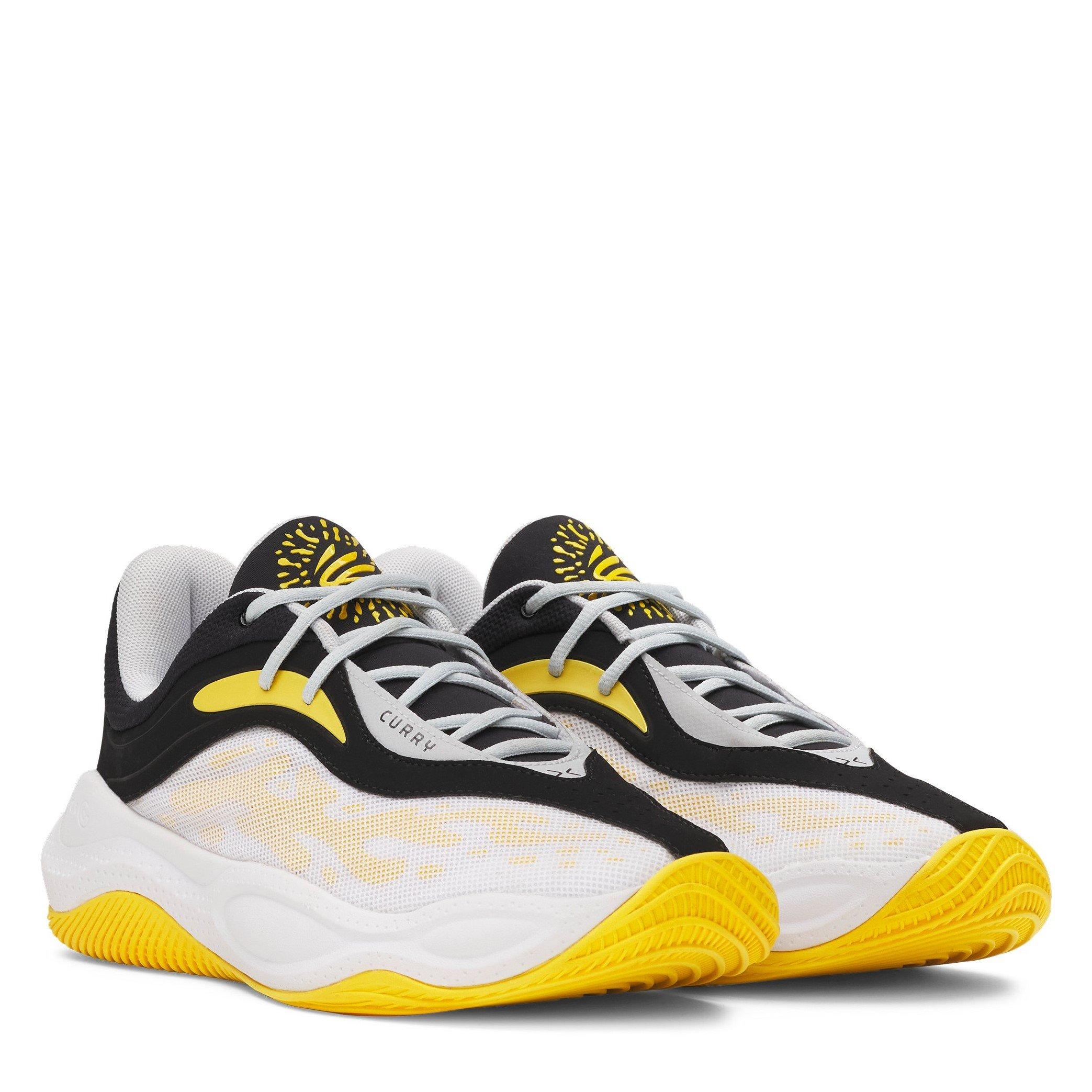 Black/Wht/Taxi - Under Armour - Curry Splash 25 Basketball Trainers Adults - 5