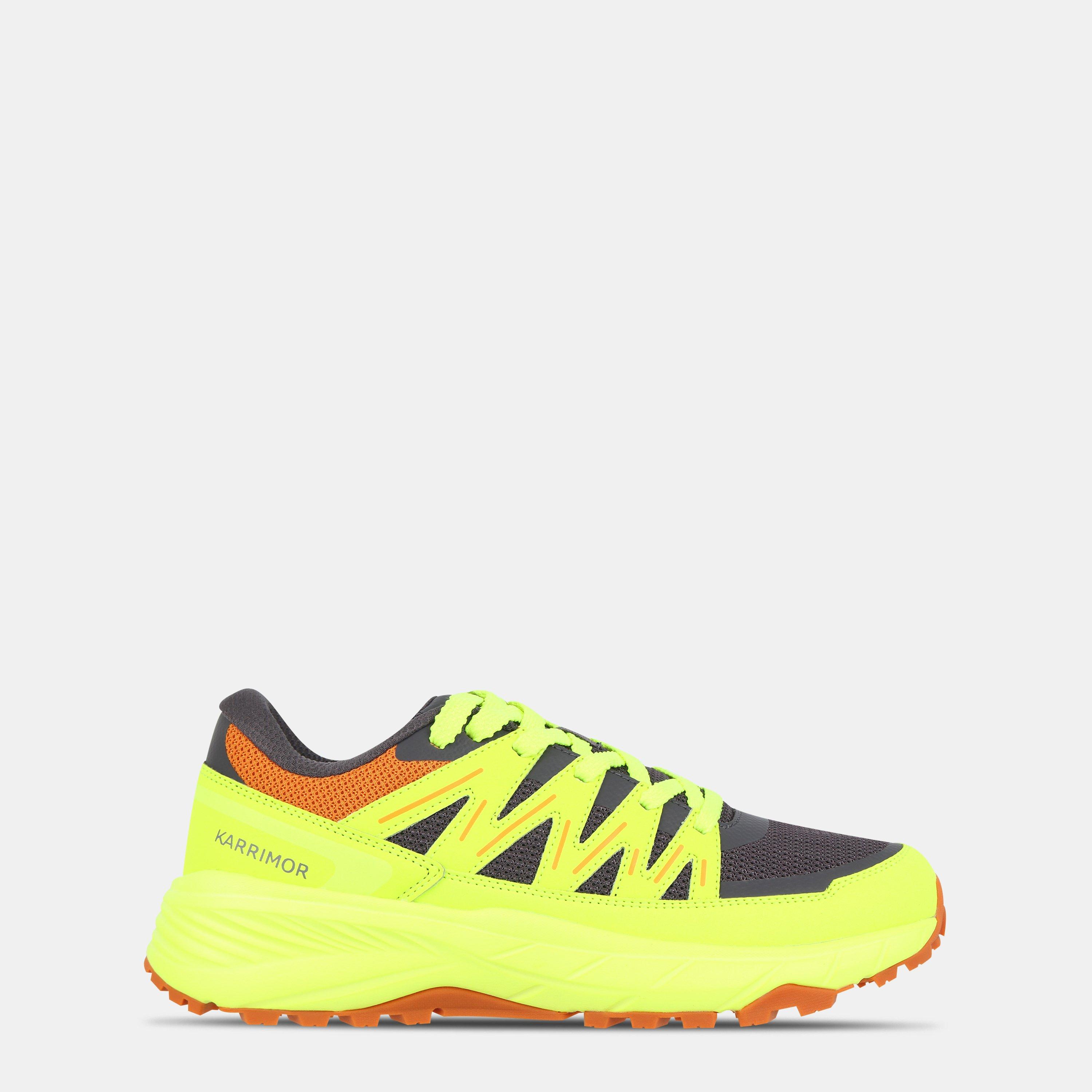 Karrimor Men's Caracal Trail Trainers - Grey/Yellow - 10 (45)