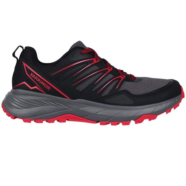 Negro/Gris/Rojo - Karrimor - Caracal Mens Trail Running Shoes - 1