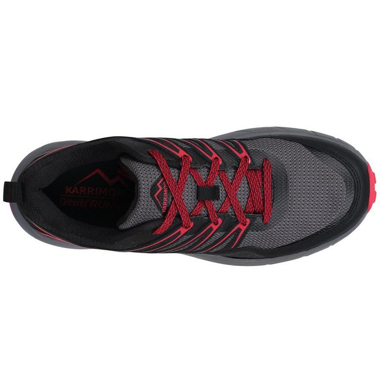 Negro/Gris/Rojo - Karrimor - Caracal Mens Trail Running Shoes - 3