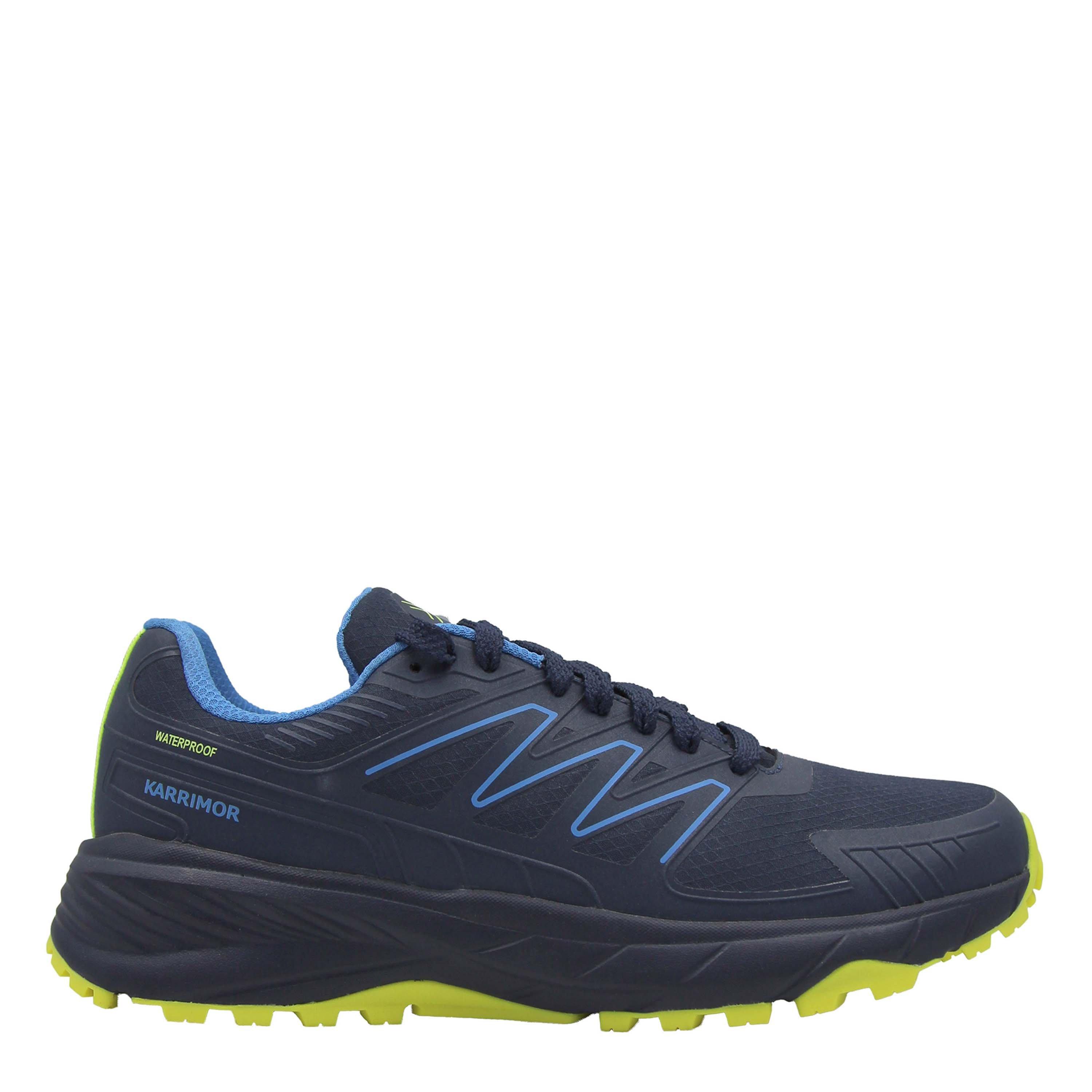 Karrimor Men's Navy/Fluo Caracal Waterproof Trainers - 7 (41)