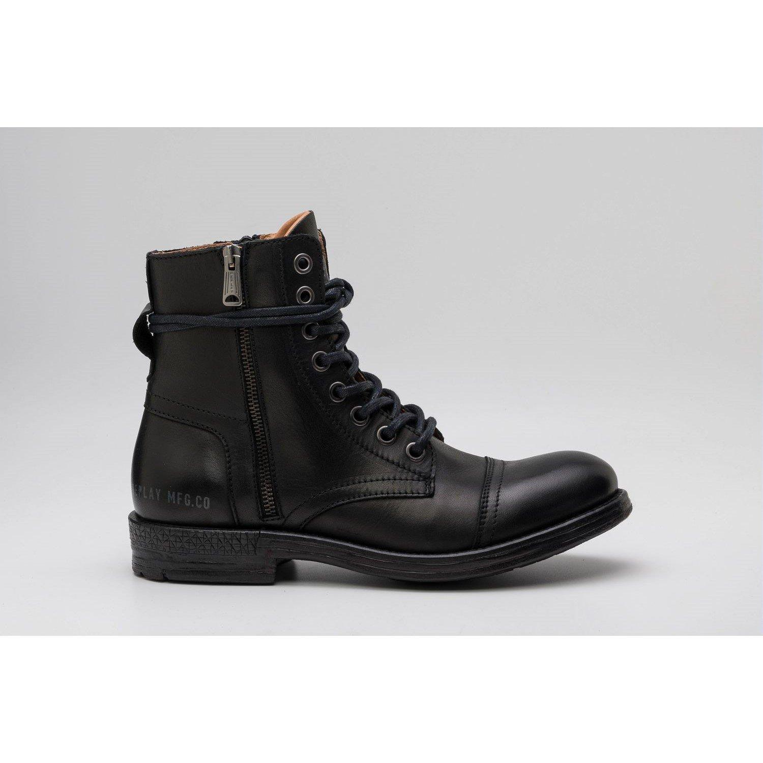 003 Noir - Replay - Men's PackPhim Brogue Boots - 1