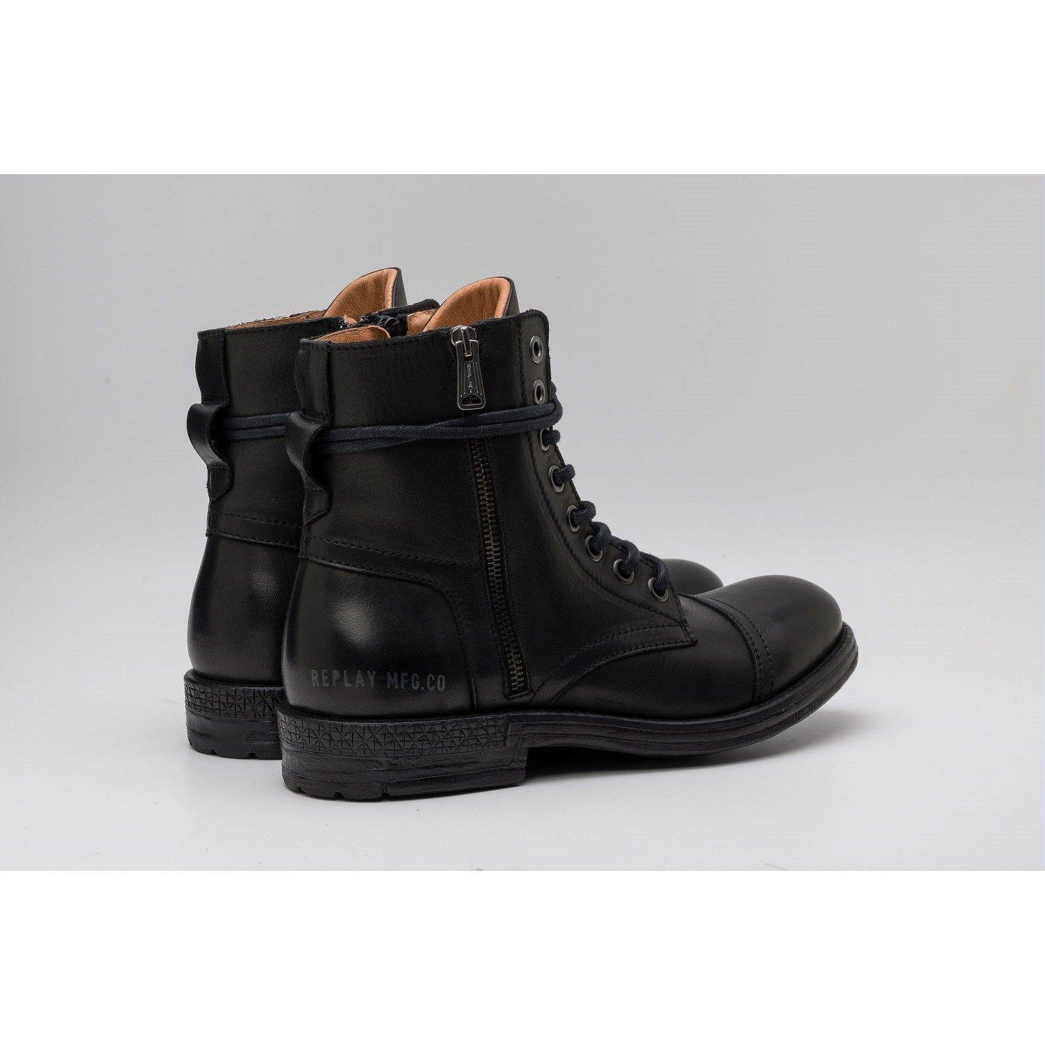 003 Noir - Replay - Men's PackPhim Brogue Boots - 3