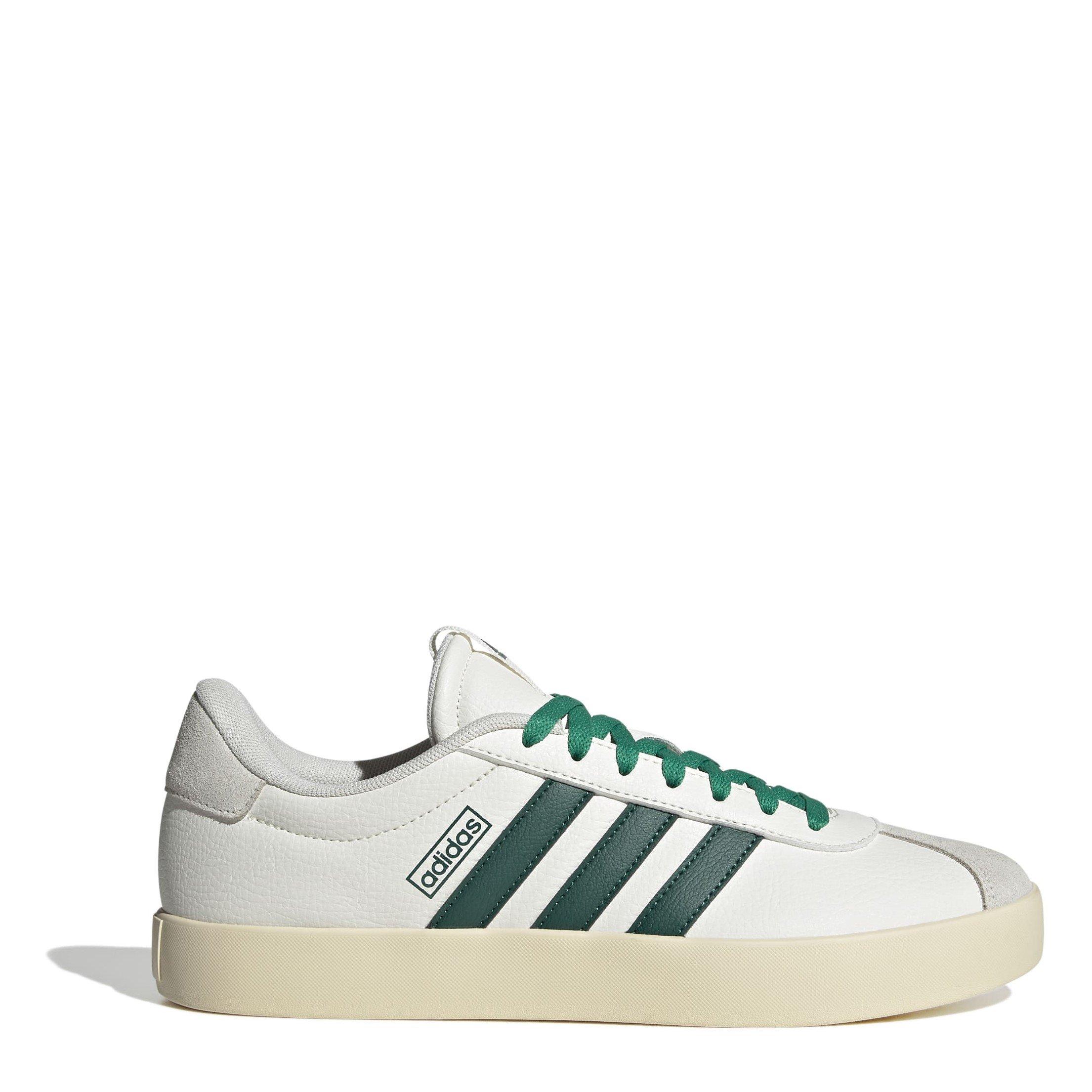 Adidas Men's Vl Court 3.0 Shoes - White/Green - 8 (42)