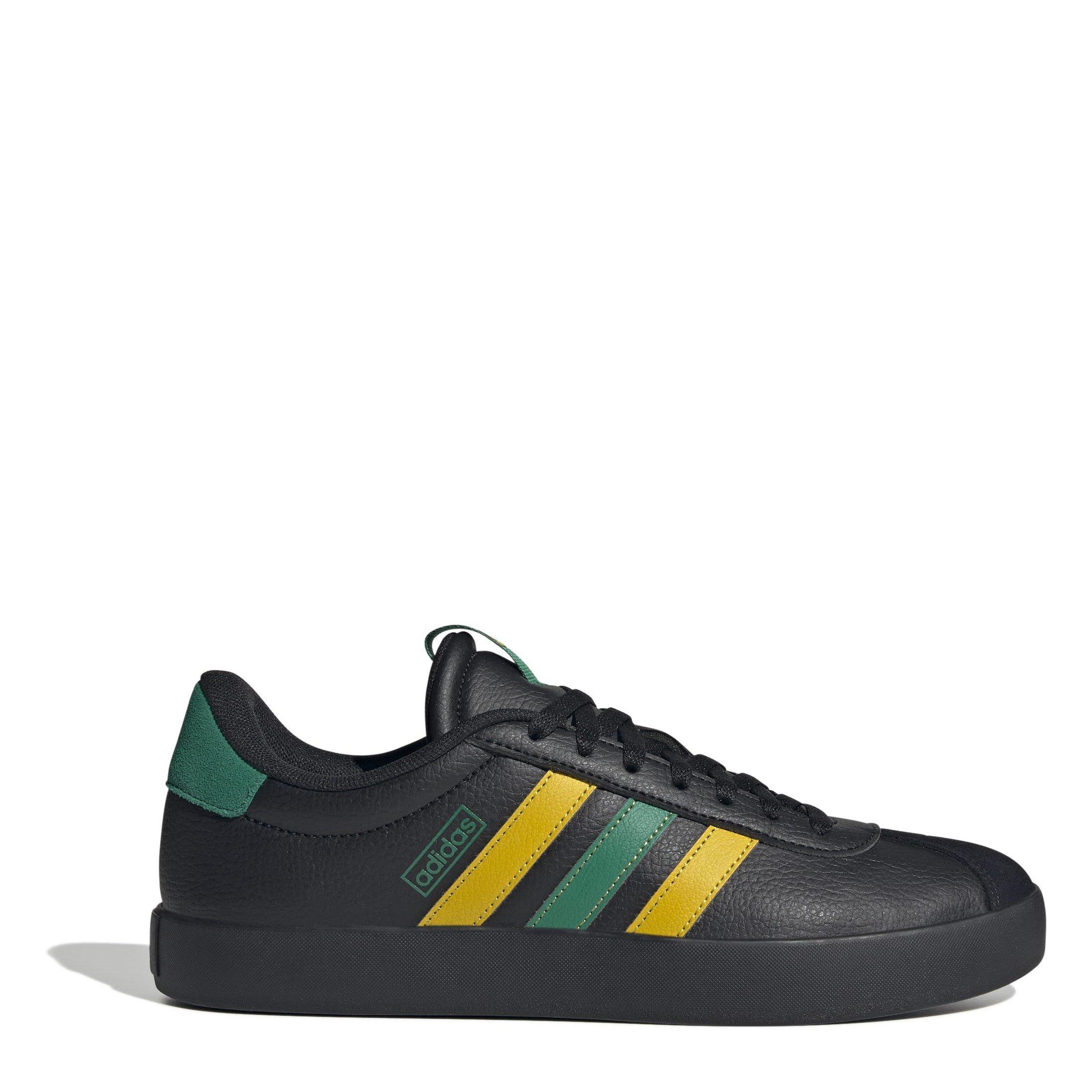 Adidas Men's Vl Court 3.0 Shoes - Blk/Green/Yel - 9 (43.3)