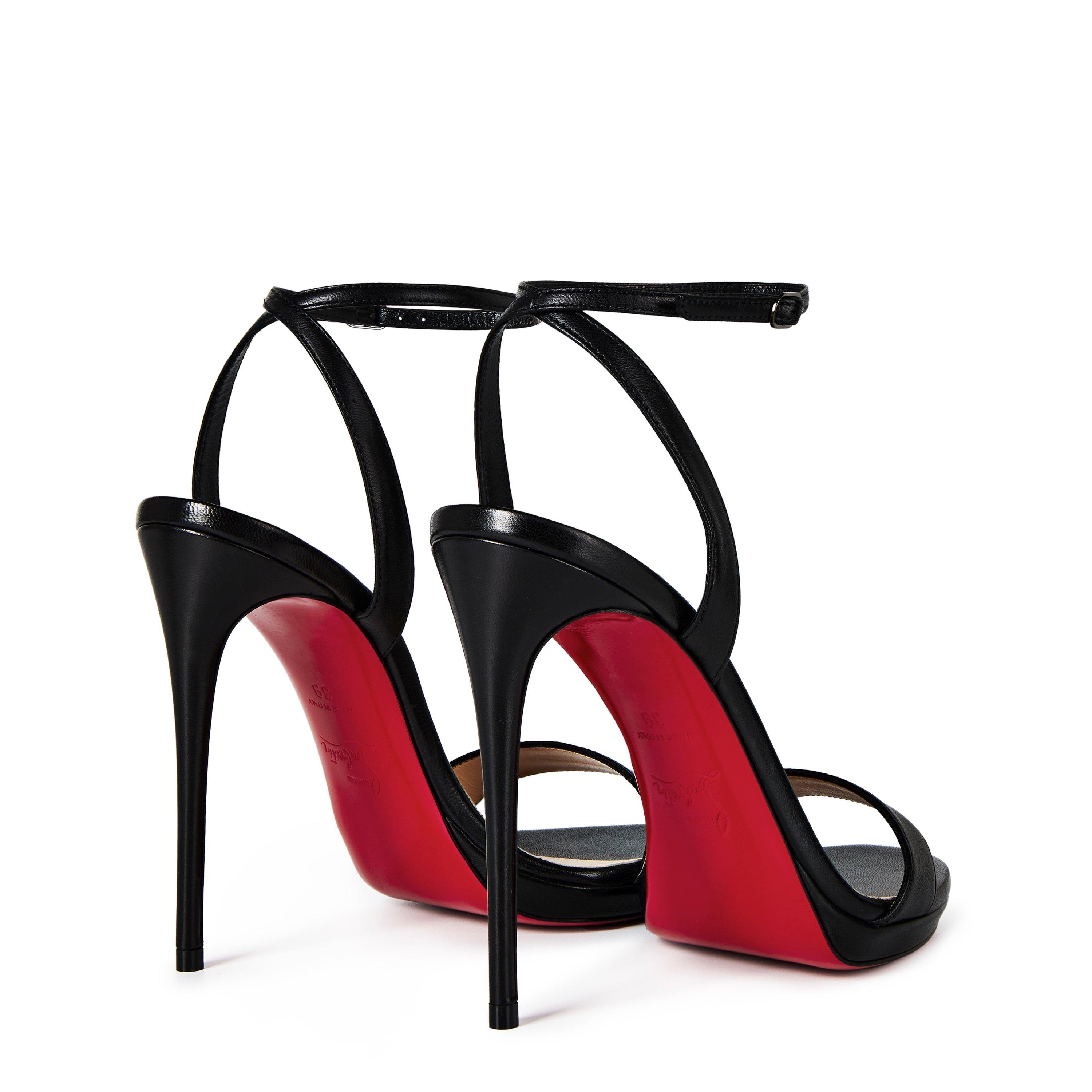 Black BK01 - Christian Louboutin - Women's Loubi Queen Leather Sandals, 120mm - 5