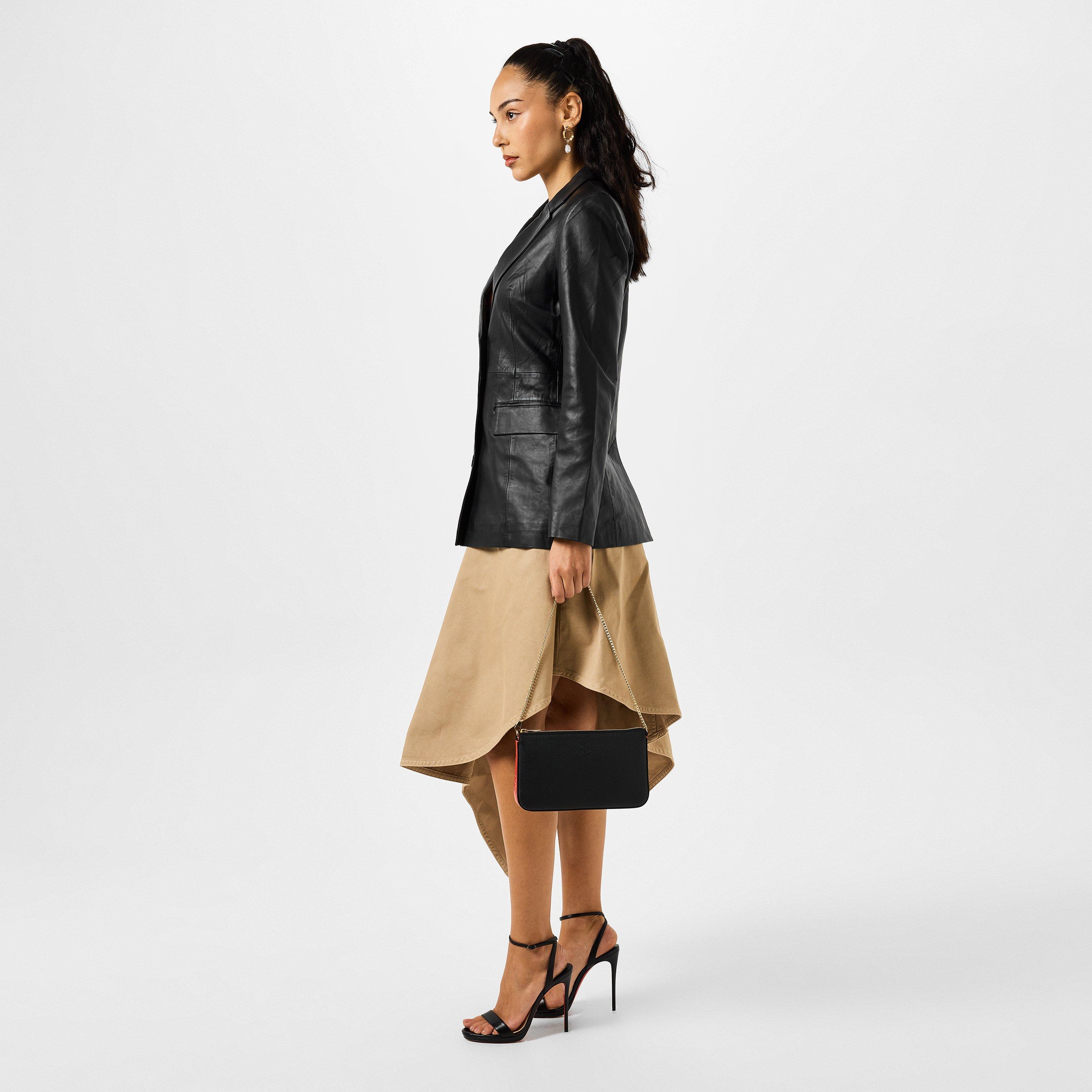 Black BK01 - Christian Louboutin - Women's Loubi Queen Leather Sandals, 120mm - 6