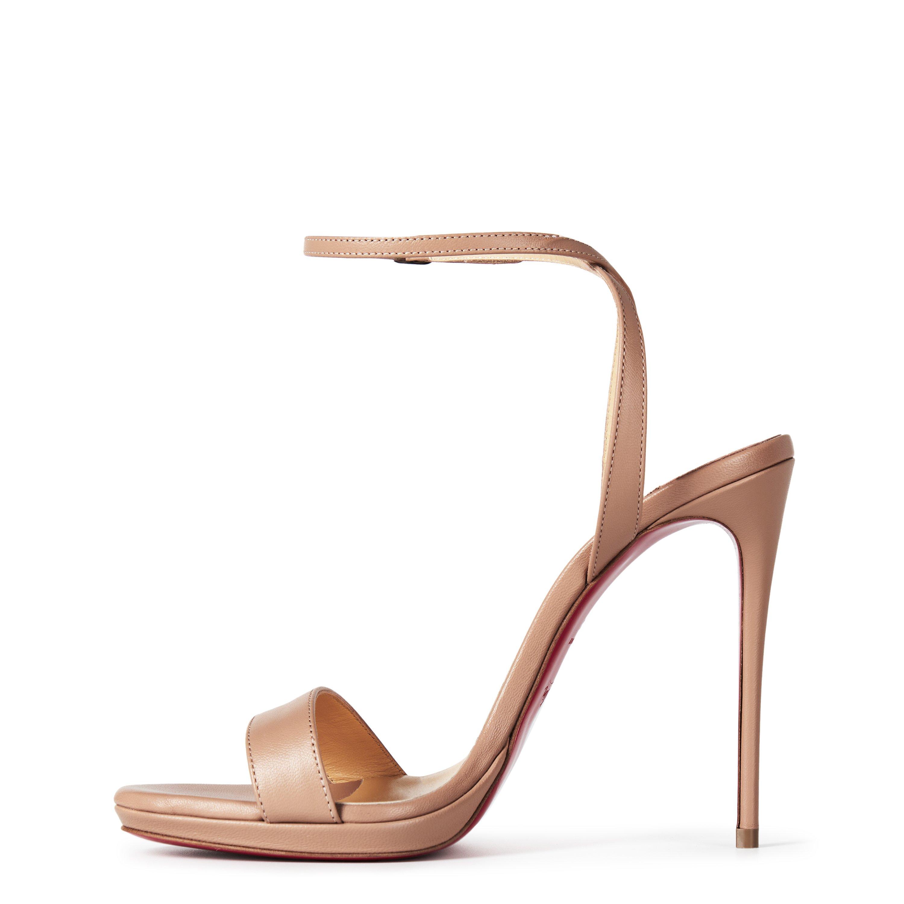 Nude PK1A - Christian Louboutin - Women's Loubi Queen Leather Sandals, 120mm - 2
