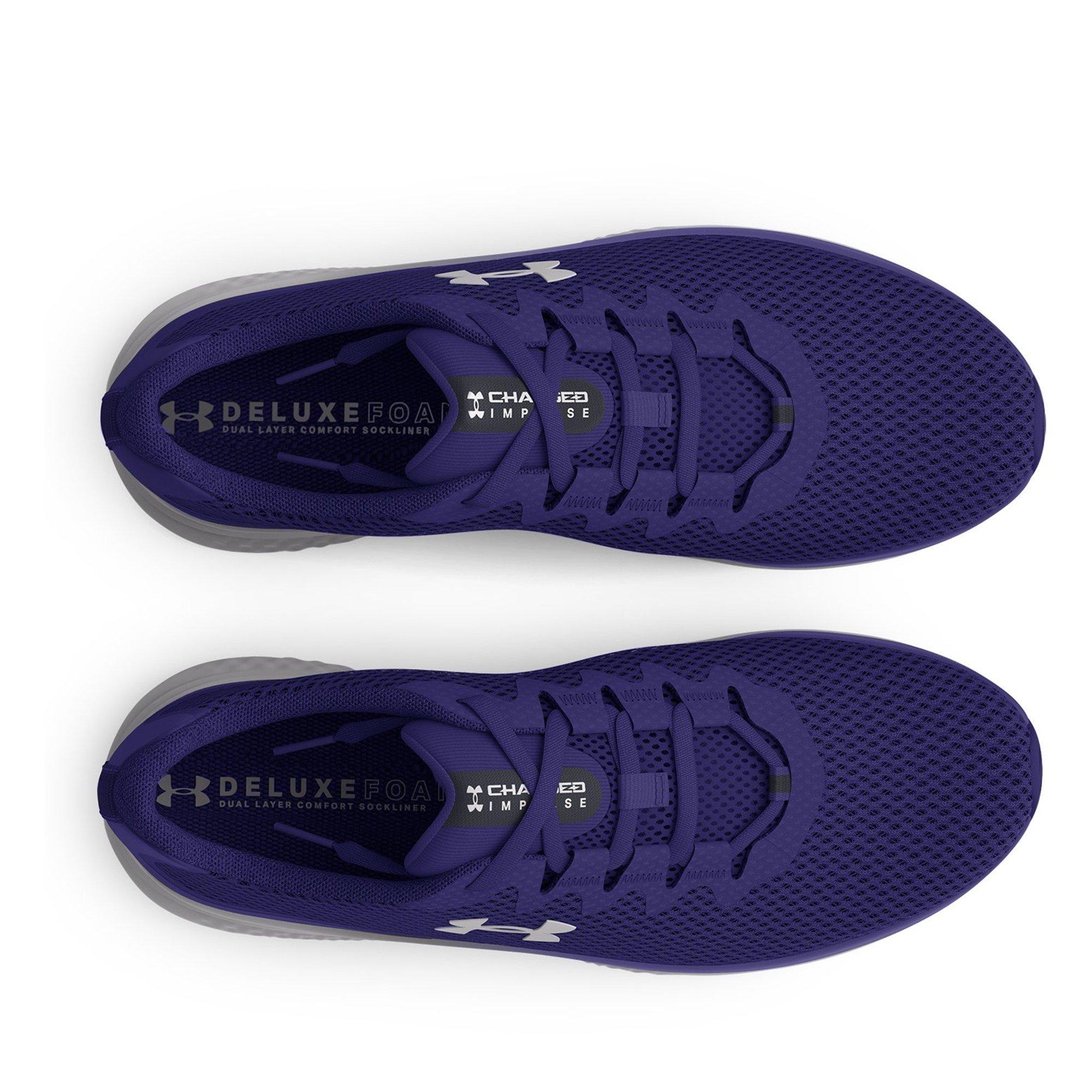 Blue/Blk/Gray - Under Armour - Charged impulse 3 Mens Running Shoes - 4