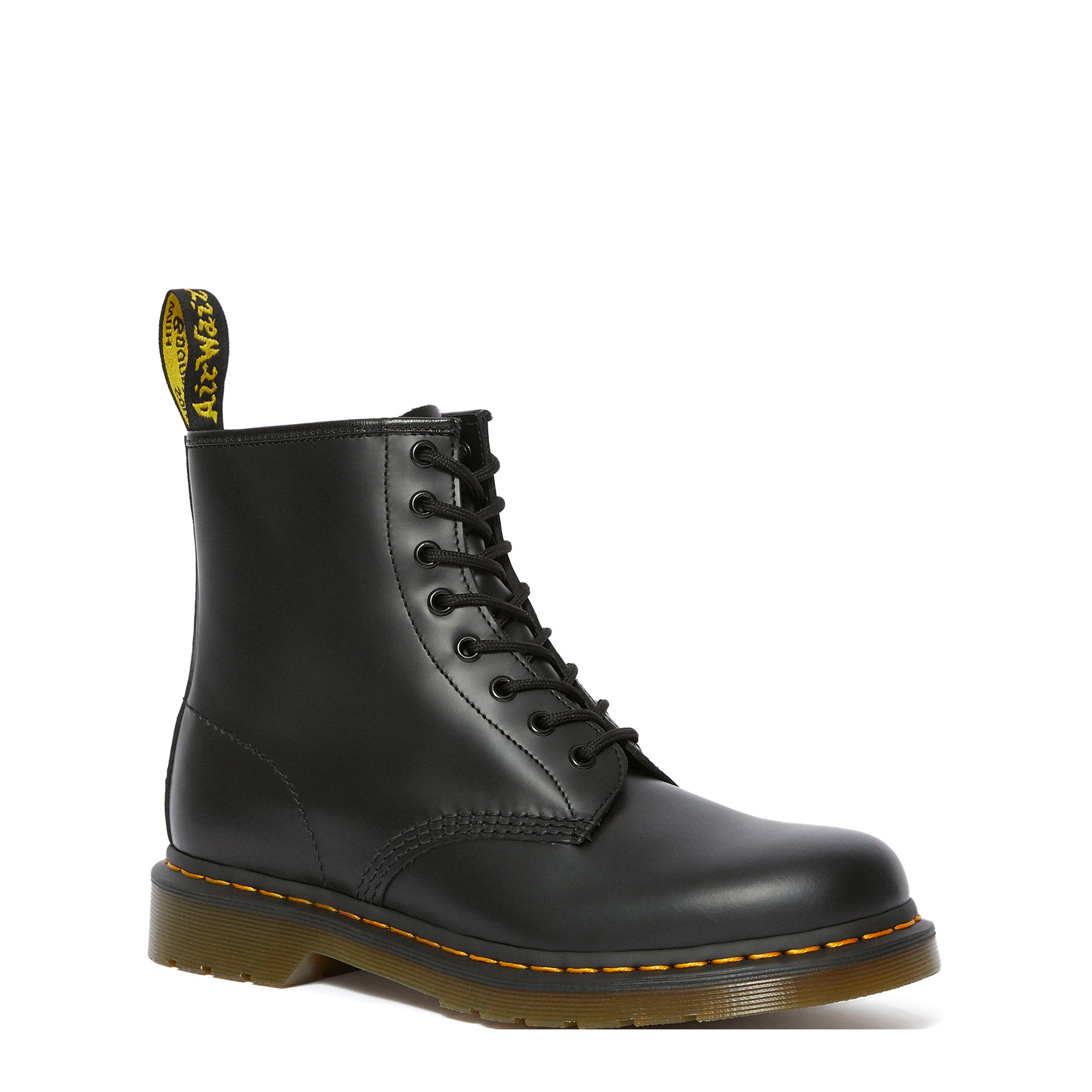 Black Smooth - Dr Martens - 1460 Leather Lace-up Boots - 2